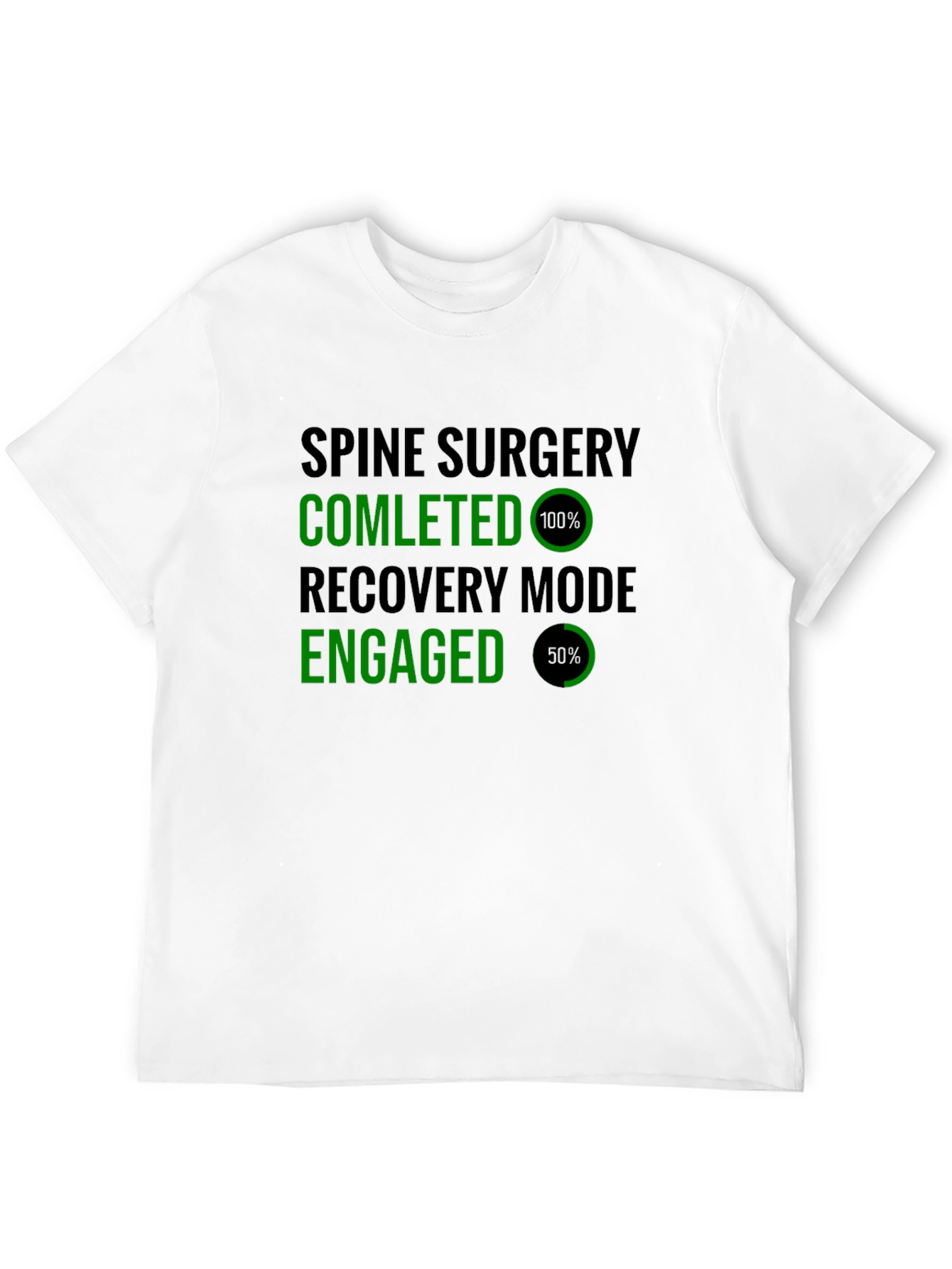 Black Spine Surgery Recovery Mode T-Shirt view 12