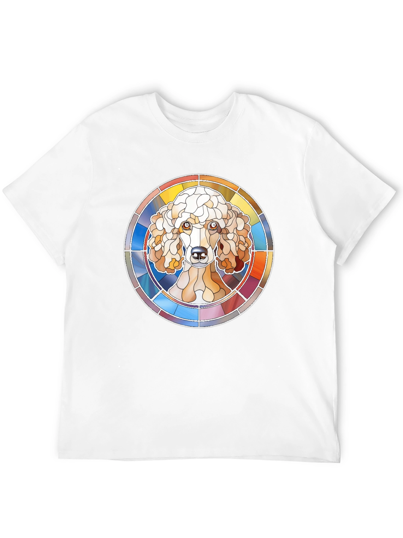 Black Stained Glass Poodle Graphic Tee - Stylish Dog Lover Shirt view 12