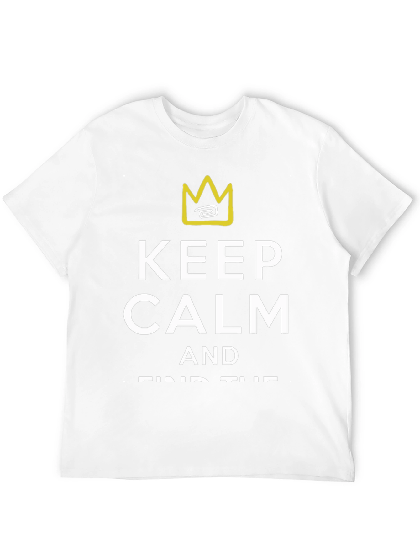 Black Keep Calm & Find the Cure Graphic T-Shirt view 12