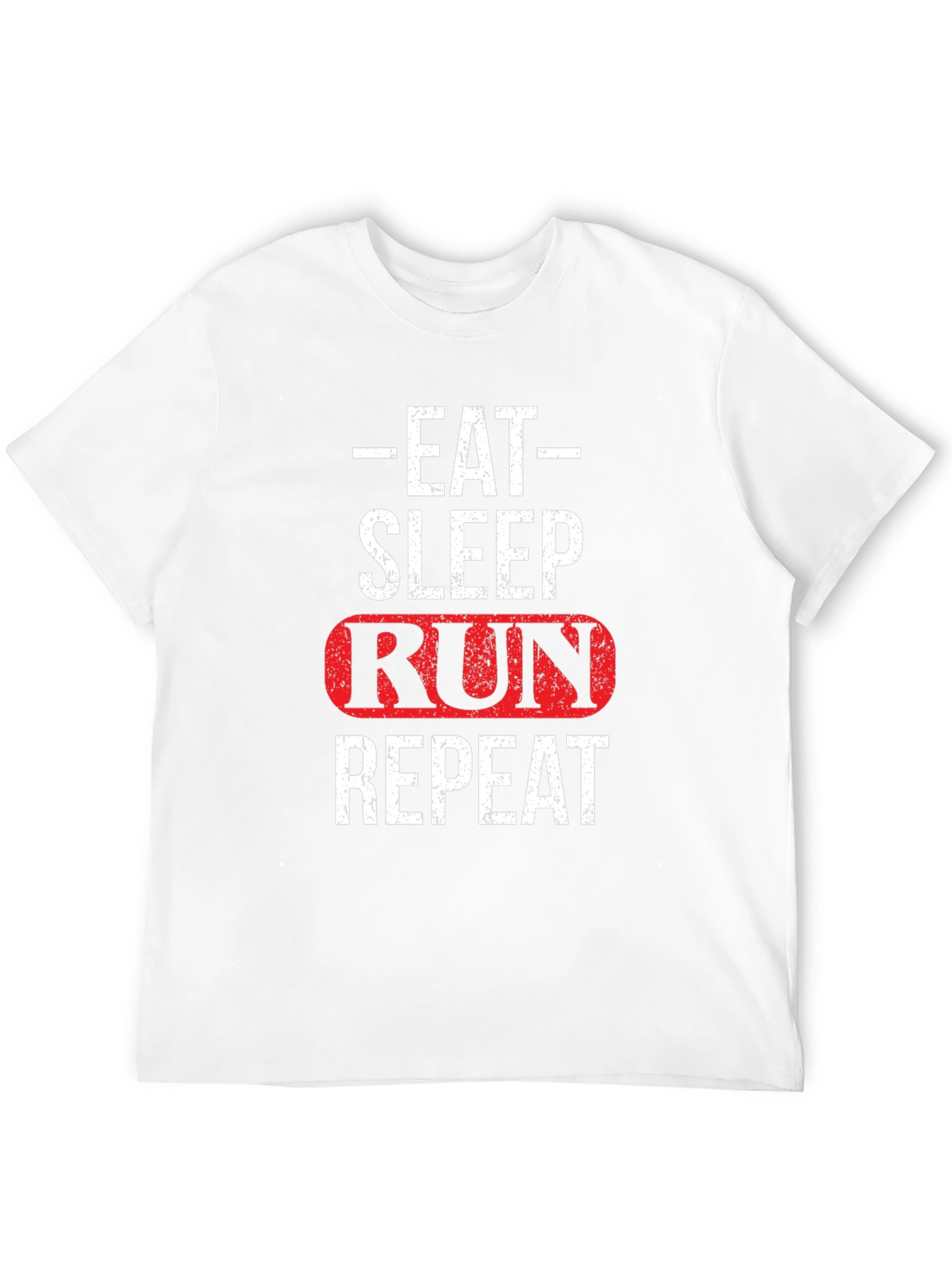 Black Eat Sleep Run Repeat Graphic Tee view 12