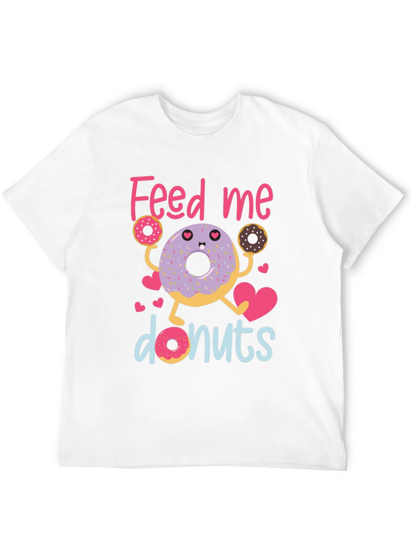 Black Feed Me Donuts T-Shirt - Cute Donut Lover Tee view 12