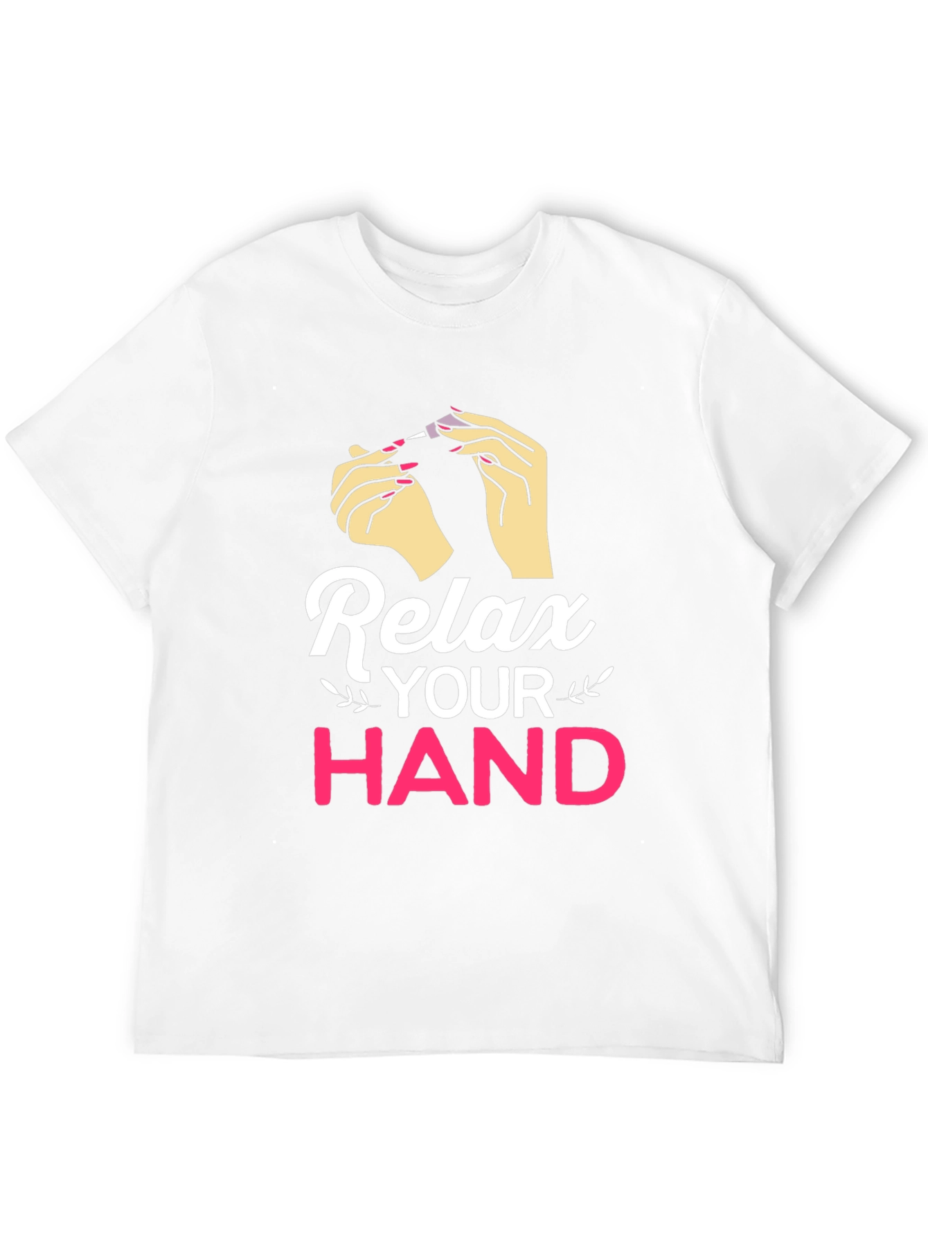 Black Relax Your Hand Graphic T-Shirt view 12
