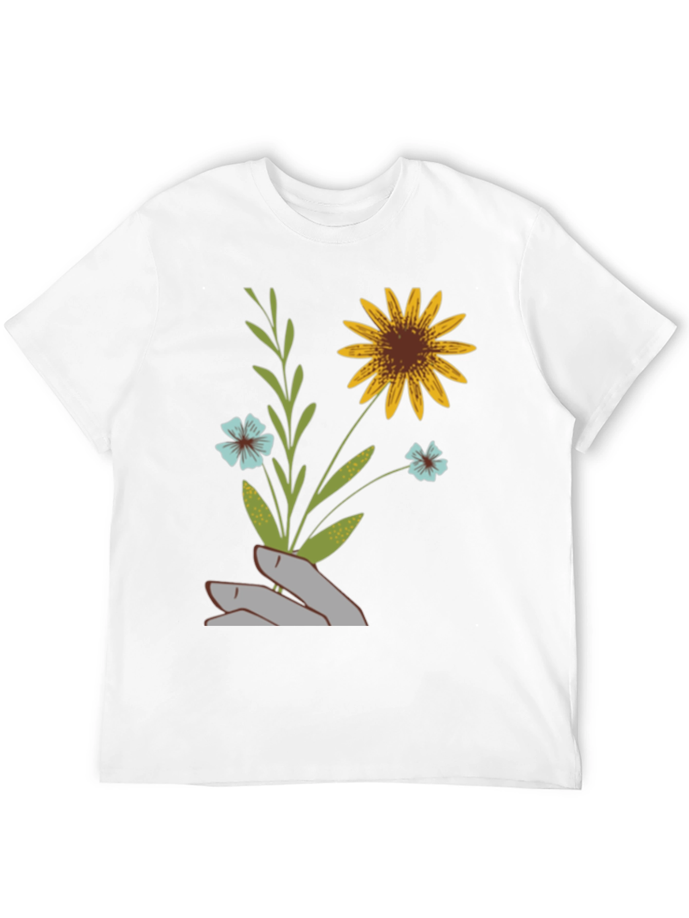 Black Floral Hand Graphic Tee - Black view 12