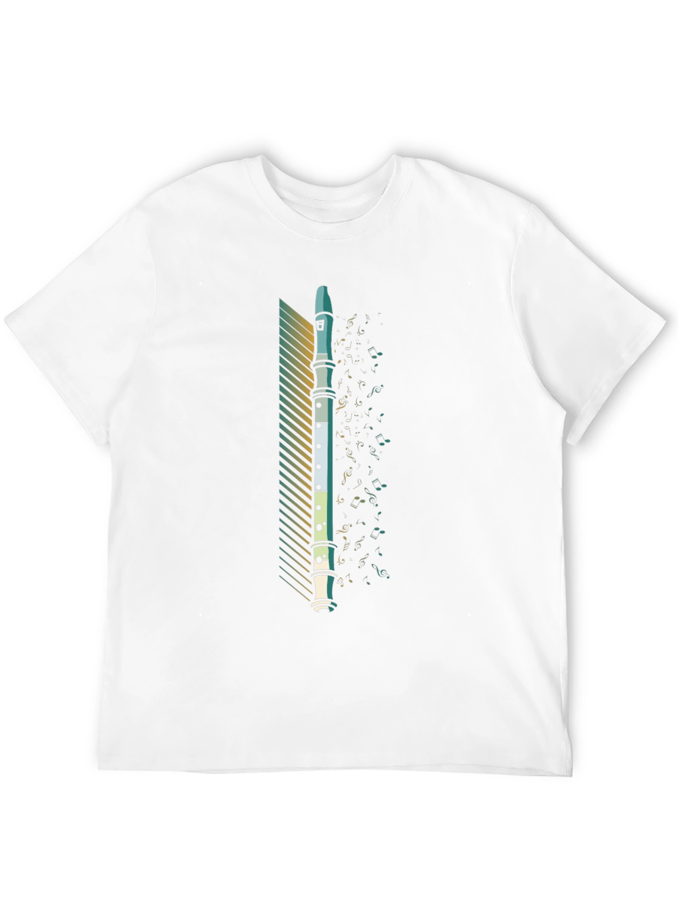 Black Musical Recorder T-Shirt - Unique Instrument Graphic Tee view 12