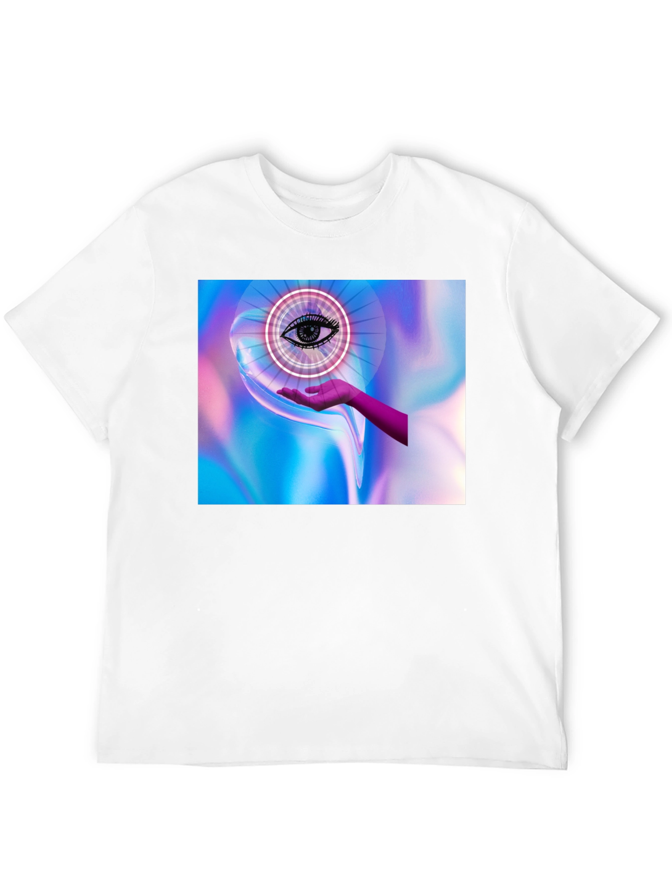 Black Eye in Hand Graphic Tee - Mystical Design view 12