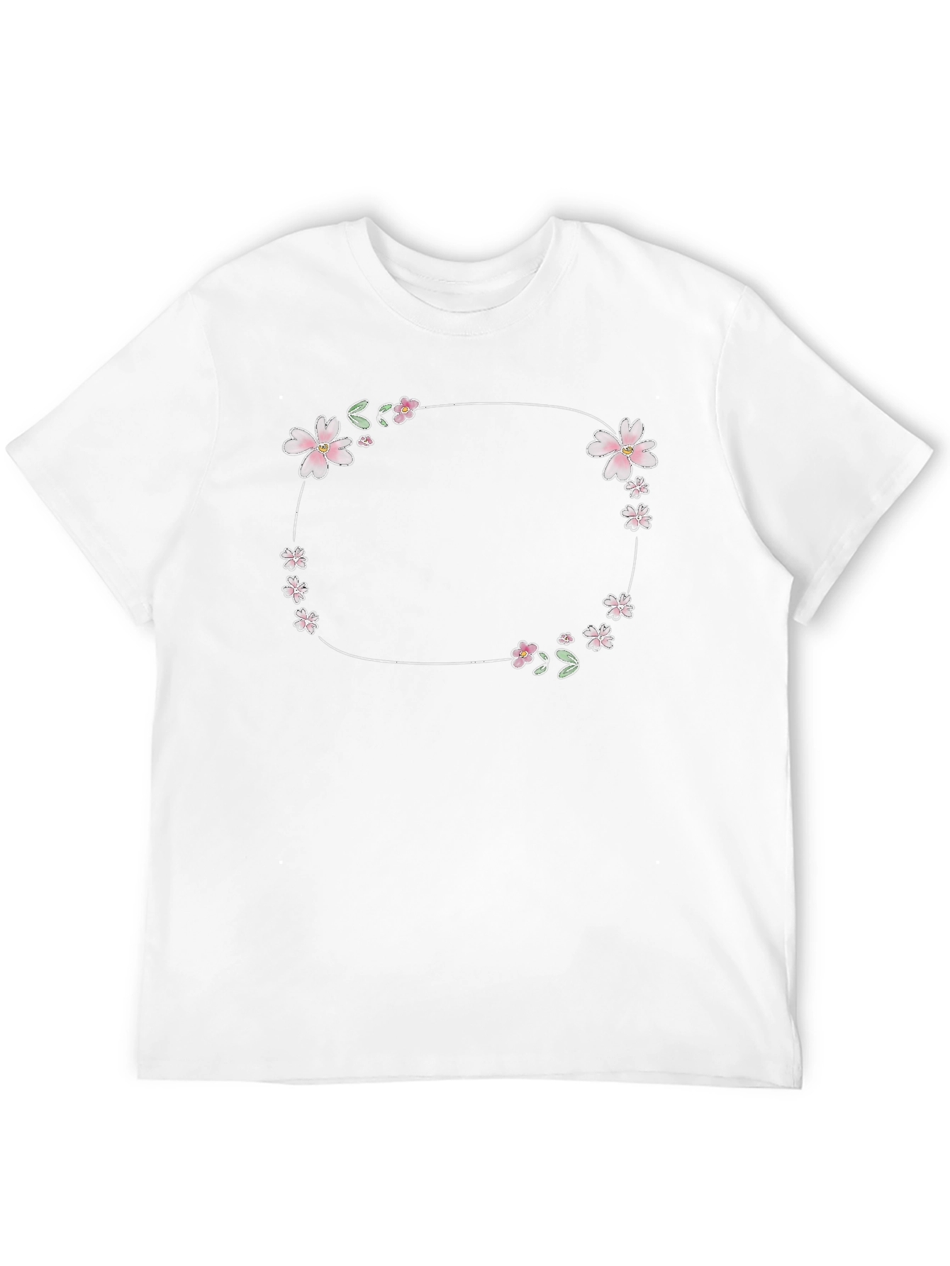 Black Floral Circle Graphic Tee - Stylish Casual Wear view 12