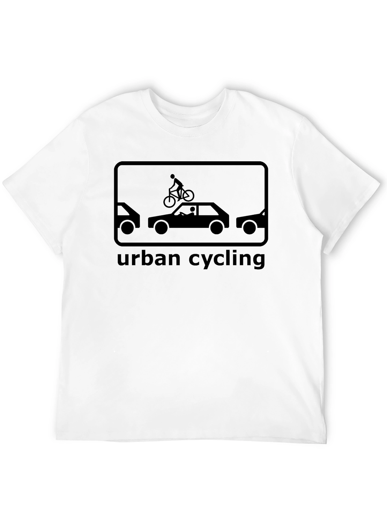 Black Urban Cycling T-Shirt - Black Graphic Tee view 12