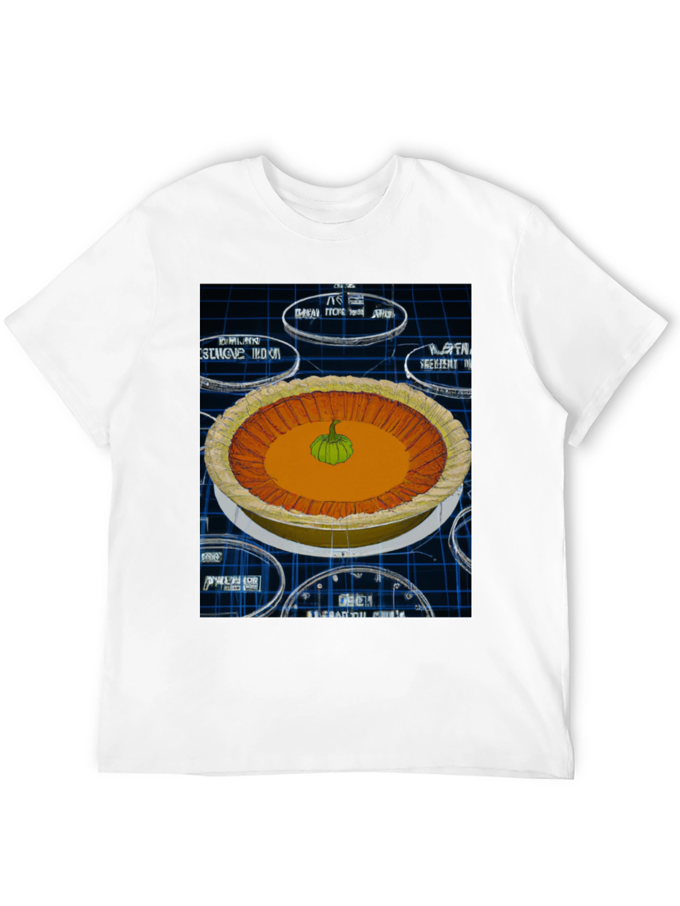 Black Pumpkin Pie Graphic Tee - Unique Design view 12