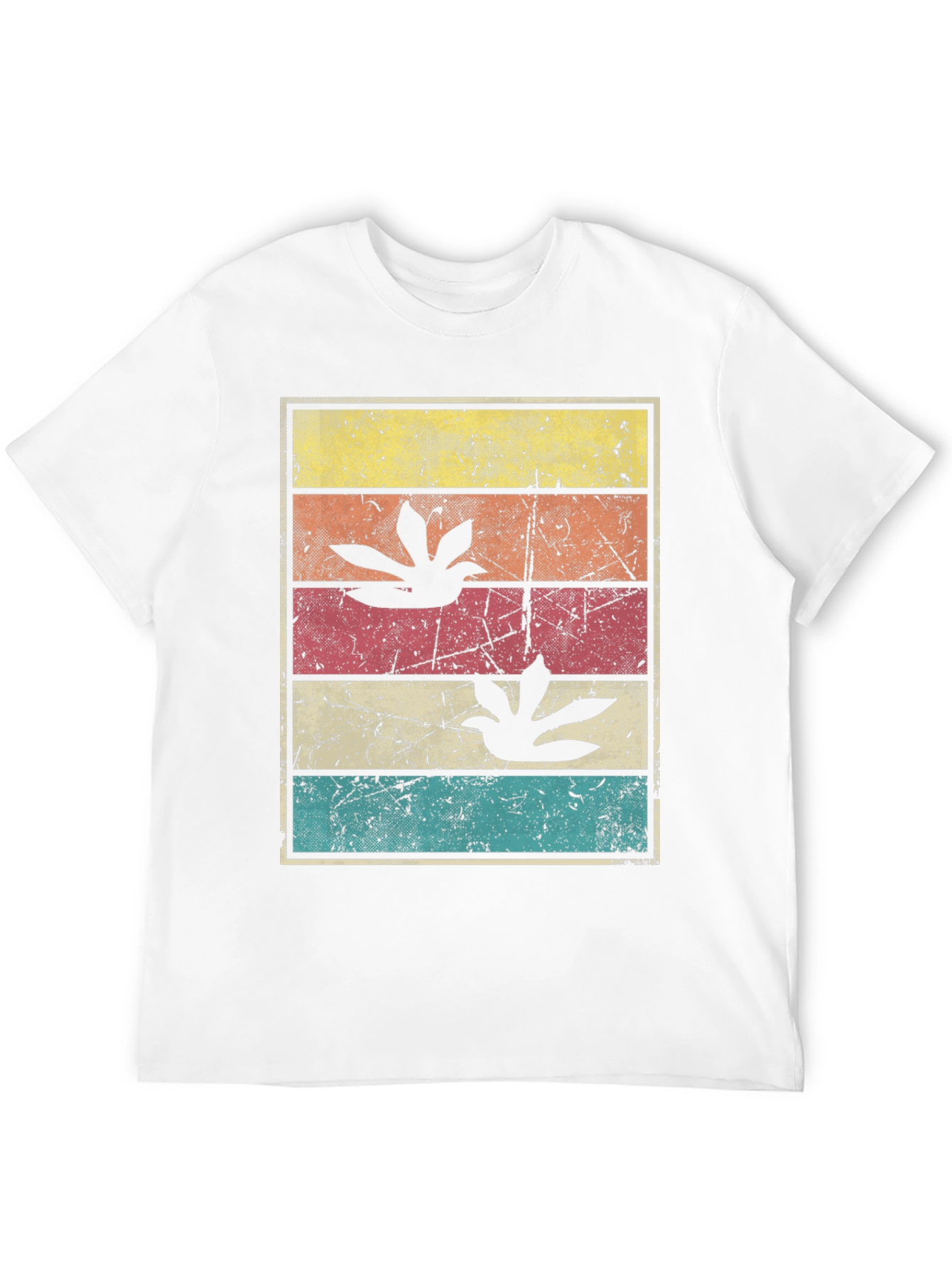 Black Retro Bird Track Tee - Vintage Inspired Graphic T-Shirt view 12