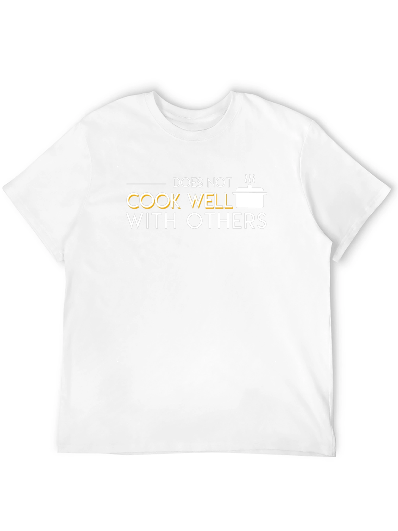 Black Funny Cook T-Shirt - Does Not Cook Well With Others - Novelty Tee view 12