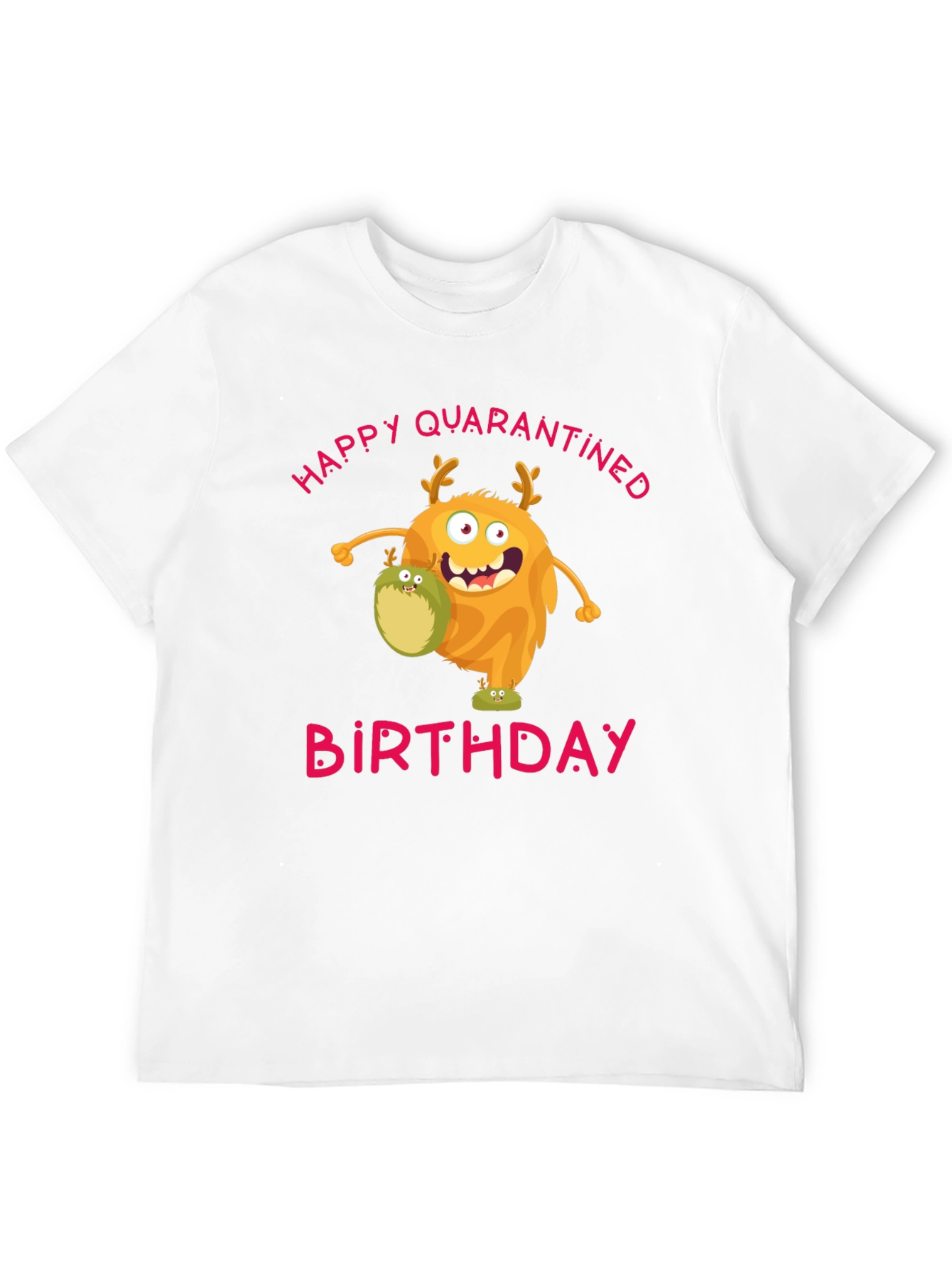 Black Quarantined Birthday Monster Graphic T-Shirt view 12
