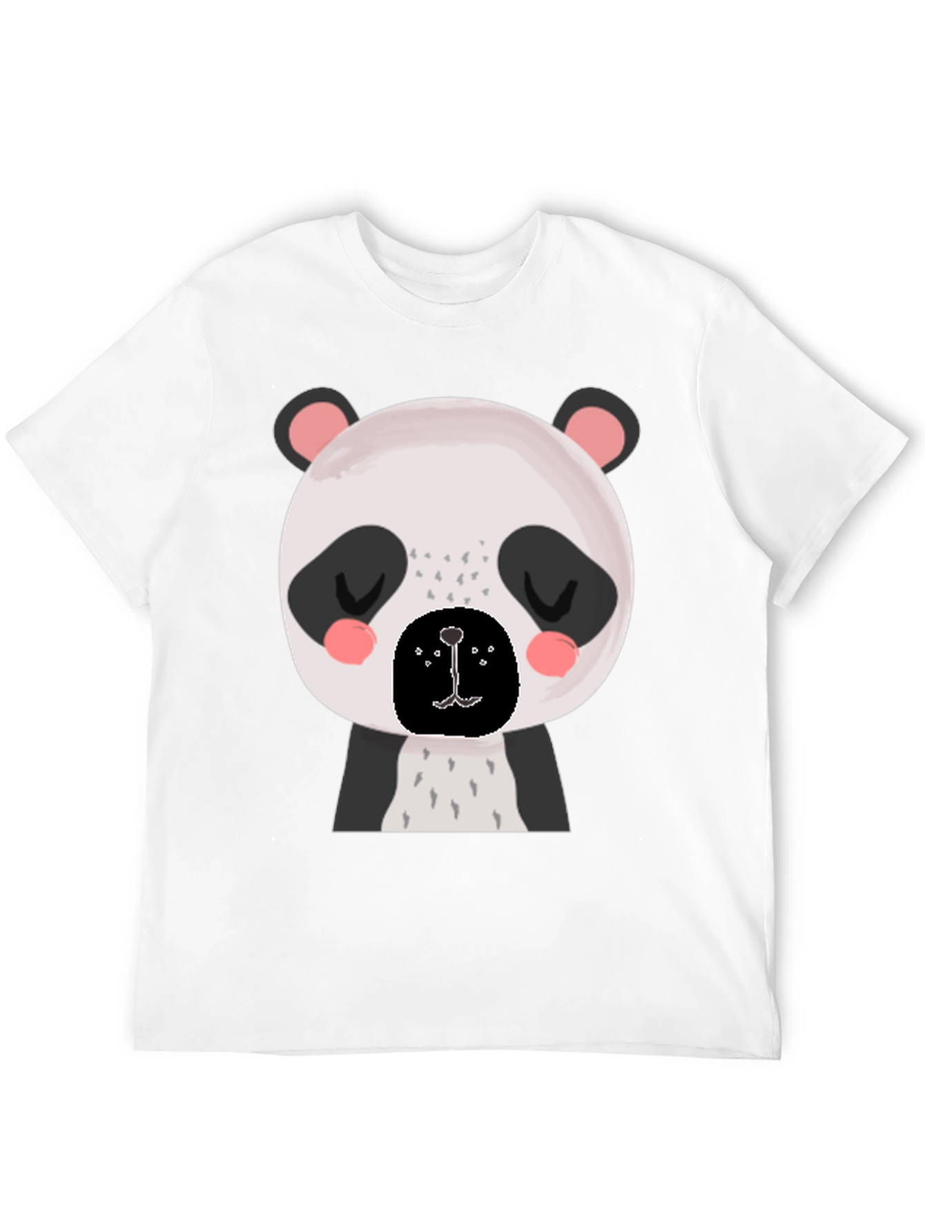 Black Cute Panda Bear Graphic Black T-Shirt view 12