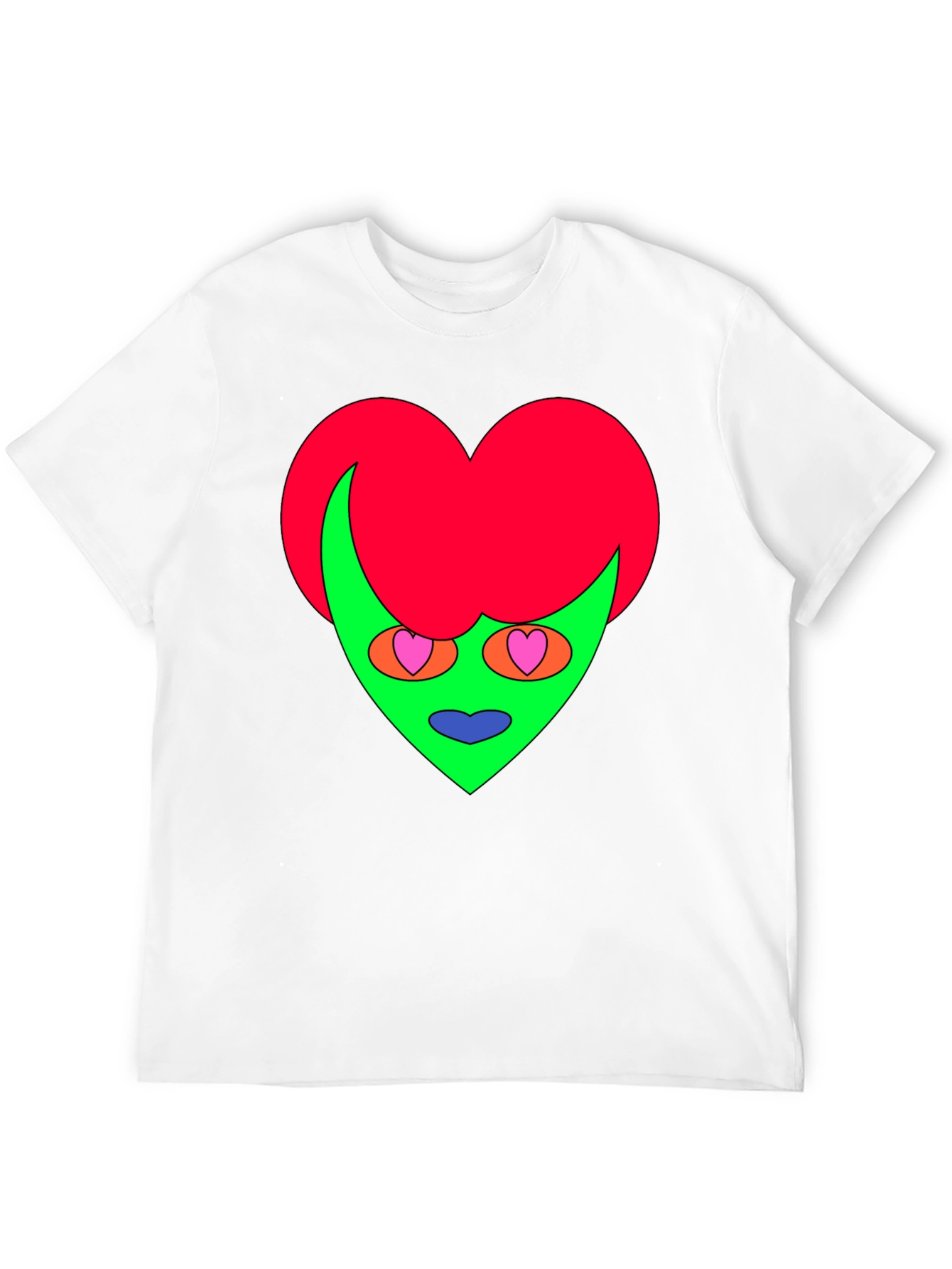 Black Funky Heart Alien Graphic Tee - Black view 12