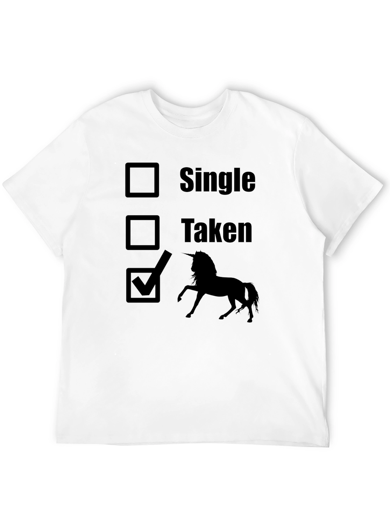 Black Single Taken Unicorn T-Shirt - Humorous Graphic Tee view 12