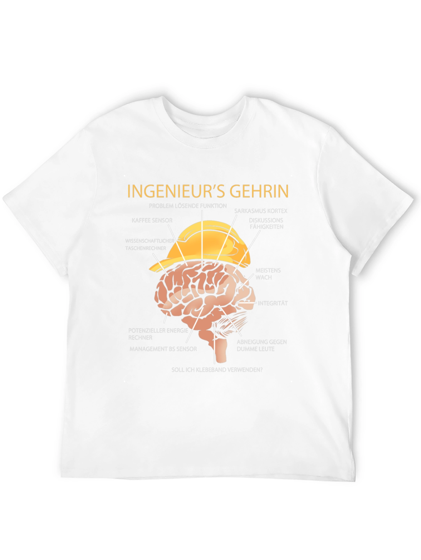 Black Engineer's Brain T-Shirt - Funny Sarcasm Tee view 12