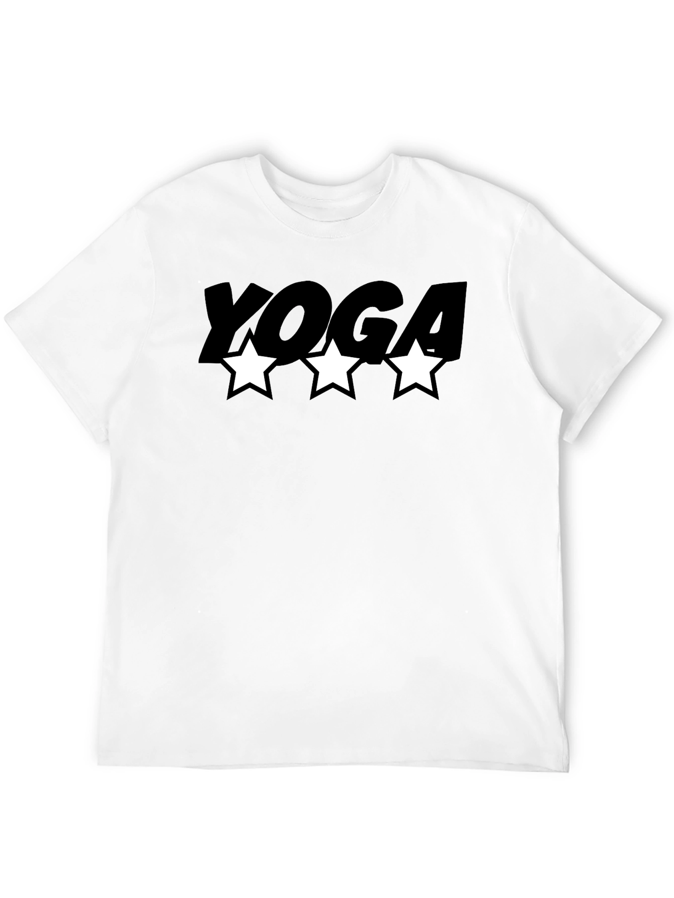 Black Yoga Star Black T-Shirt view 12