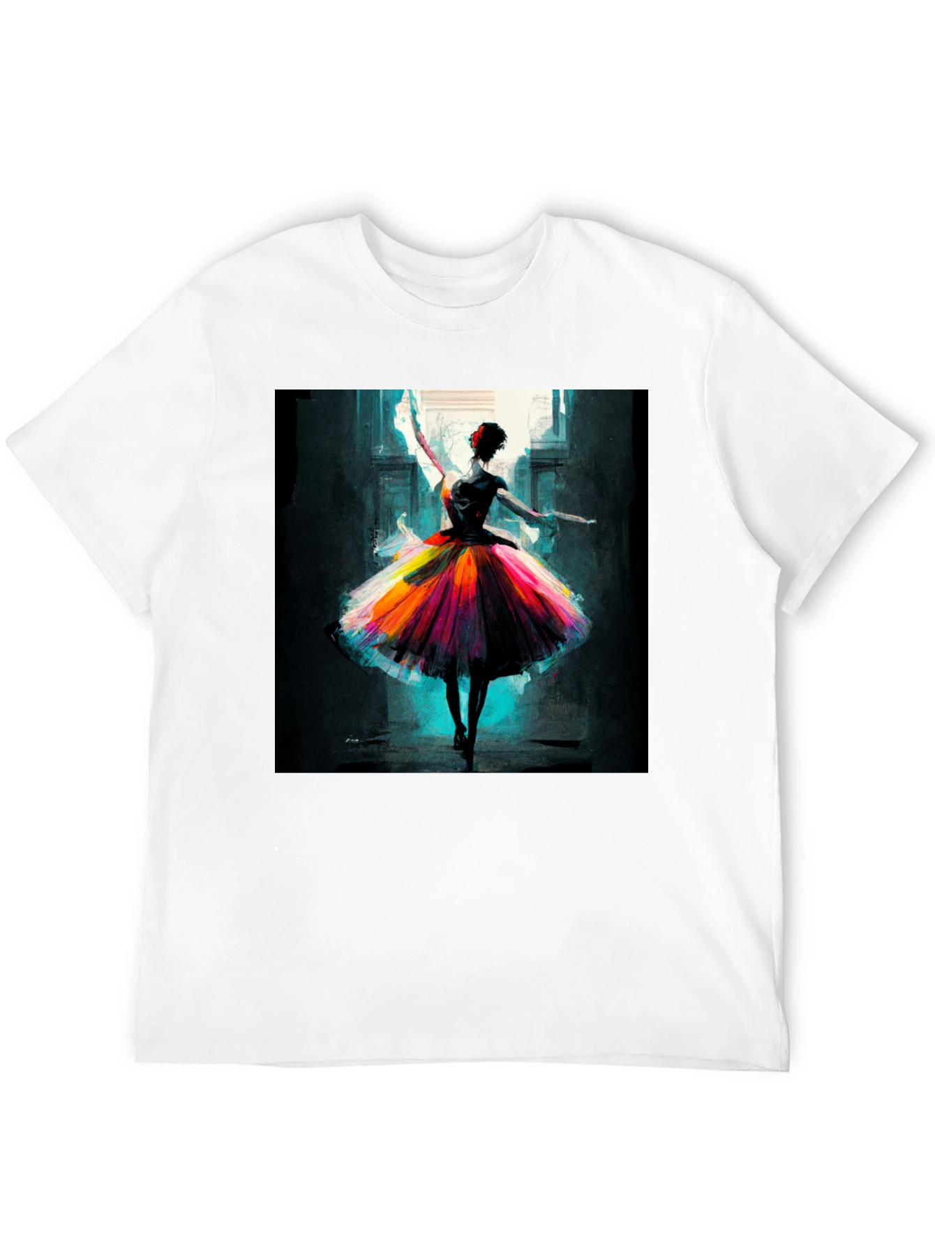 Black Ballerina Art Black T-Shirt view 12