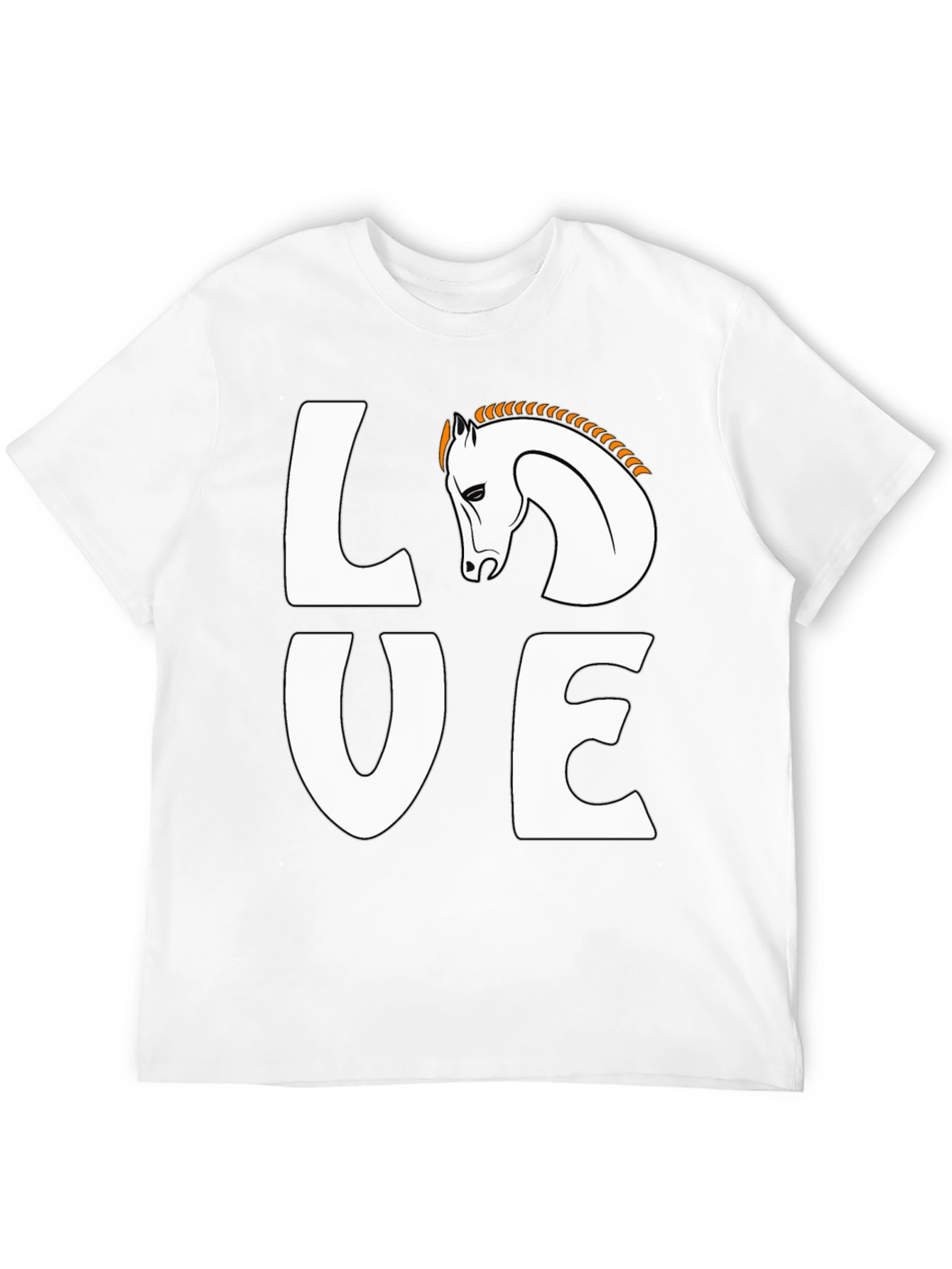 Black Love Horses Black T-Shirt view 12