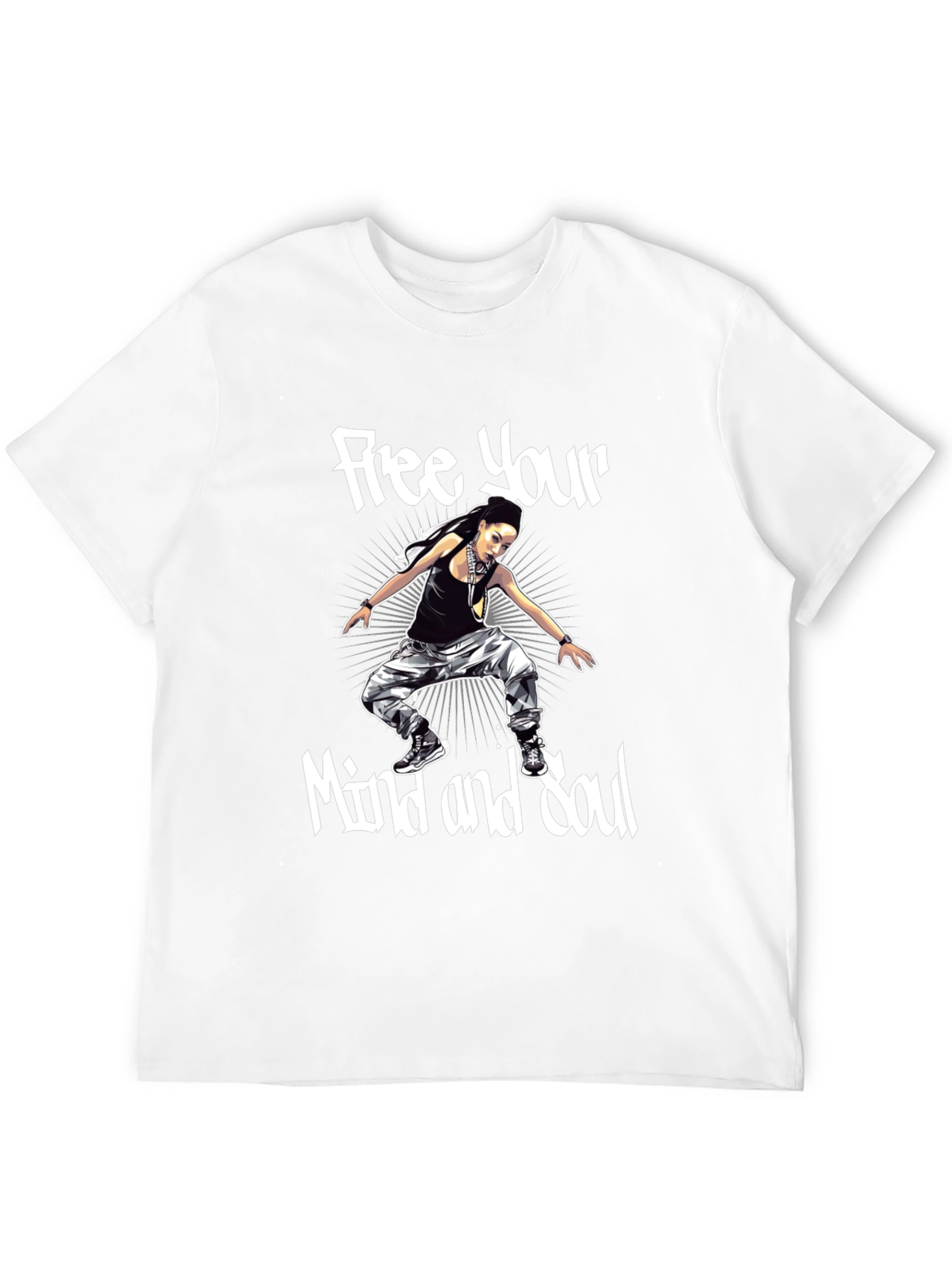 Black Free Your Mind & Soul Black Graphic Tee view 12