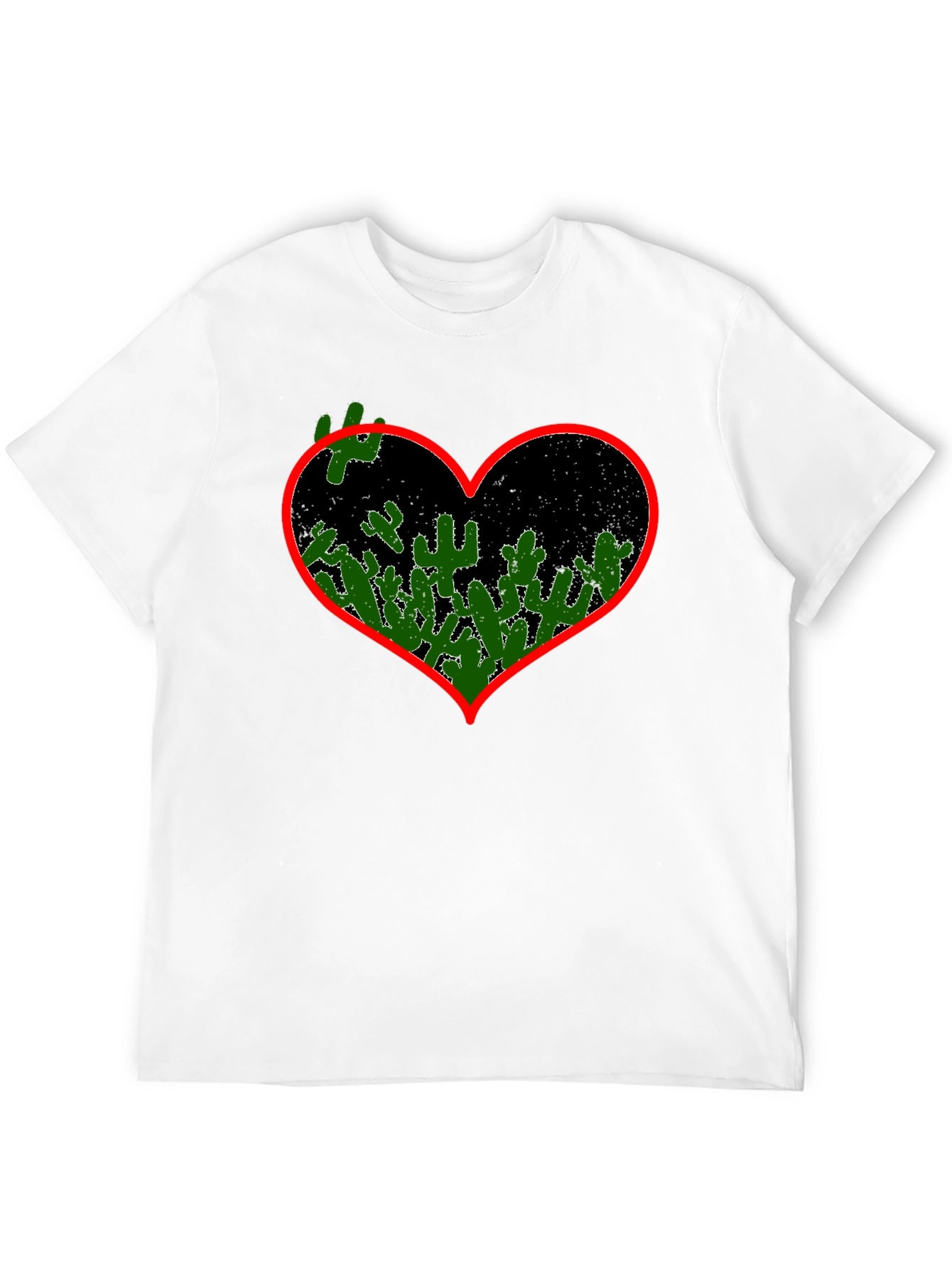 Black Cactus Heart Graphic Tee - Black view 12