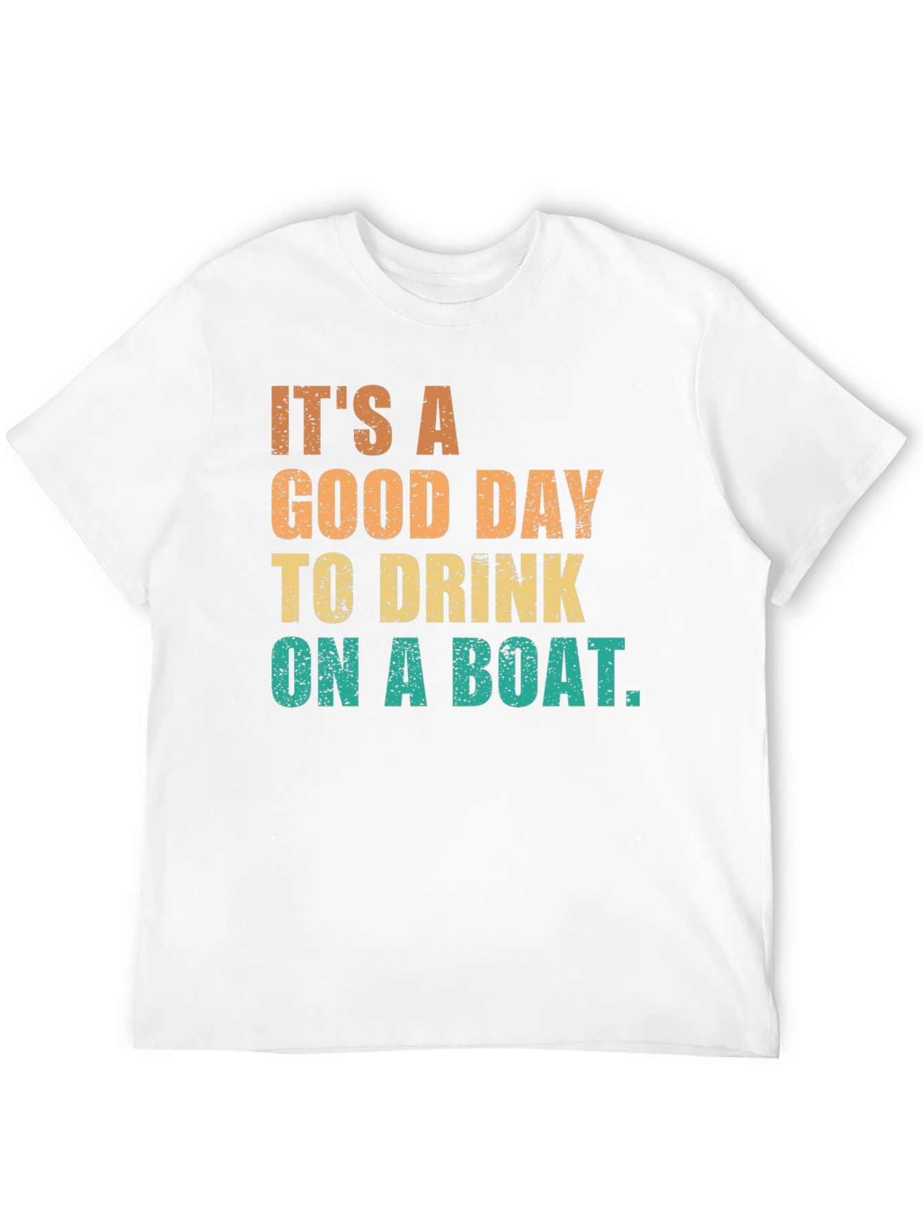 Black It's A Good Day To Drink On A Boat Graphic T-Shirt view 12