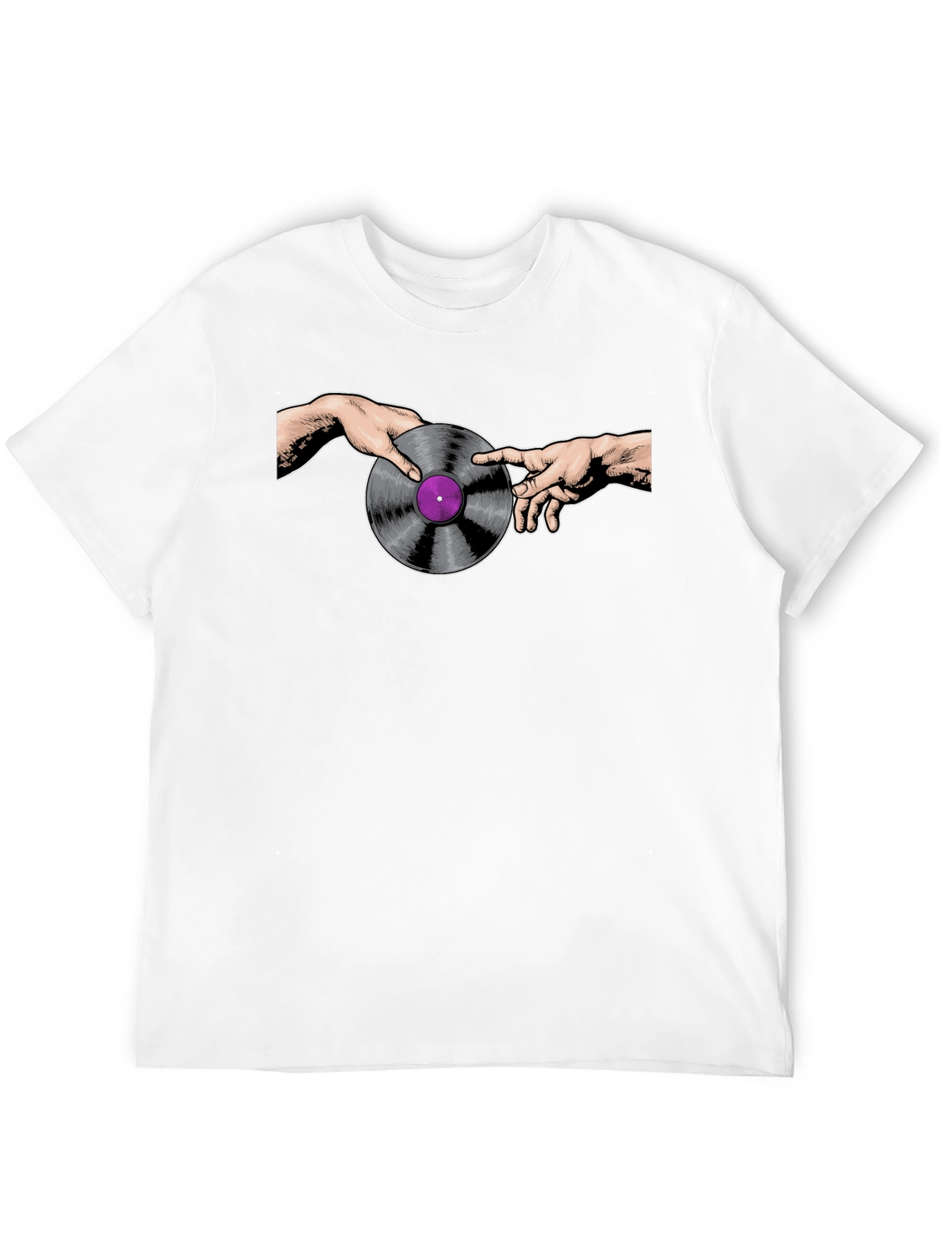 Black Creation of Vinyl Record Black T-Shirt view 12