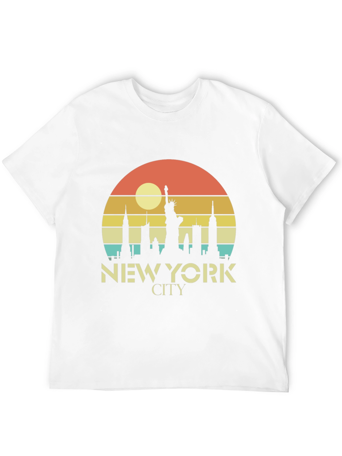 Black New York City Retro Style T-Shirt view 12