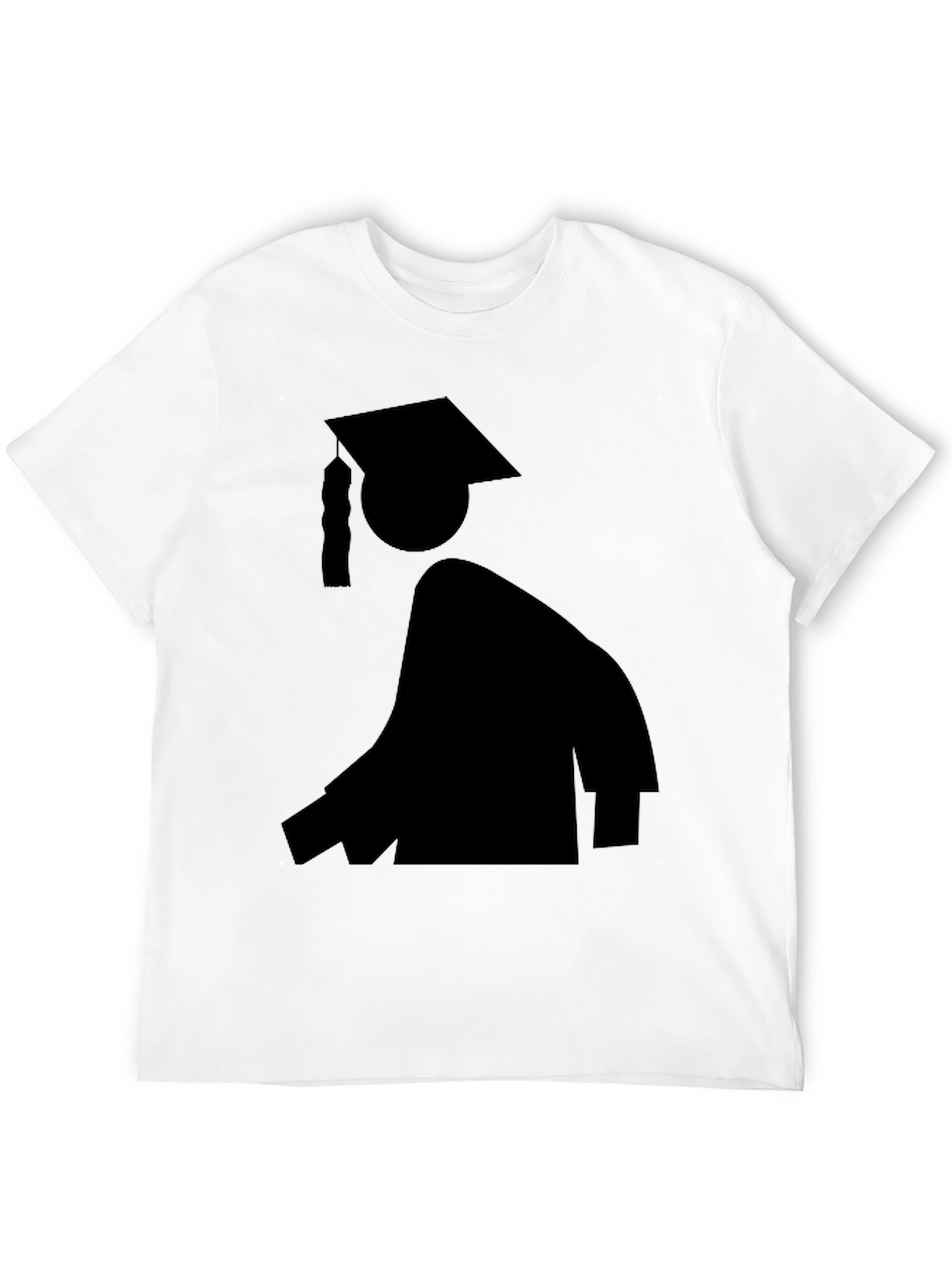 Black Graduation Silhouette Black T-Shirt view 12