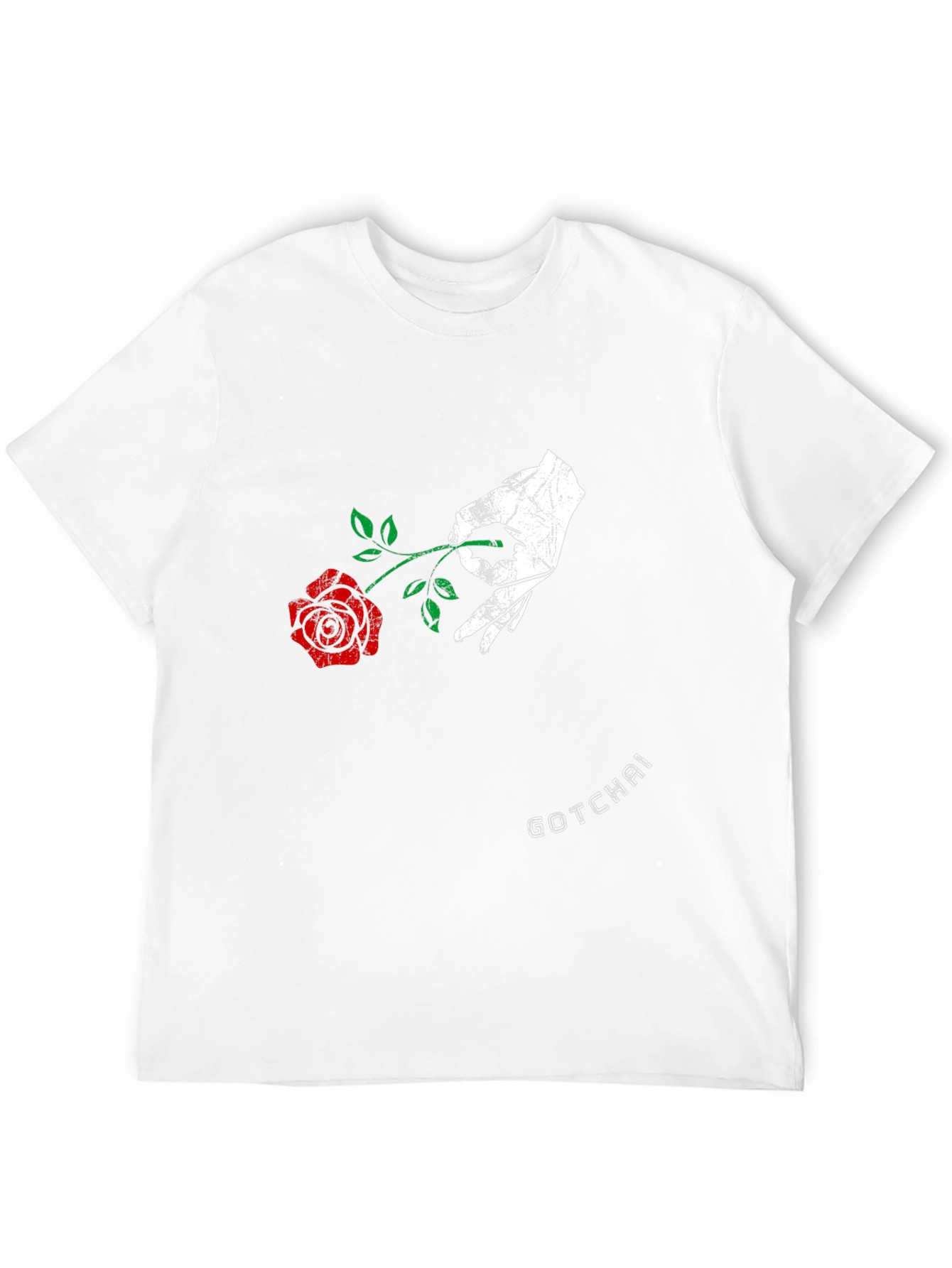 Black Gotcha Rose Graphic Tee - Men's Black Cotton T-Shirt view 12