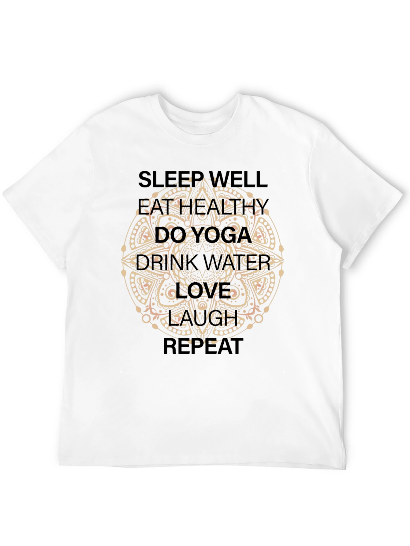 Black Mindful Mandala Graphic T-Shirt - Black view 12