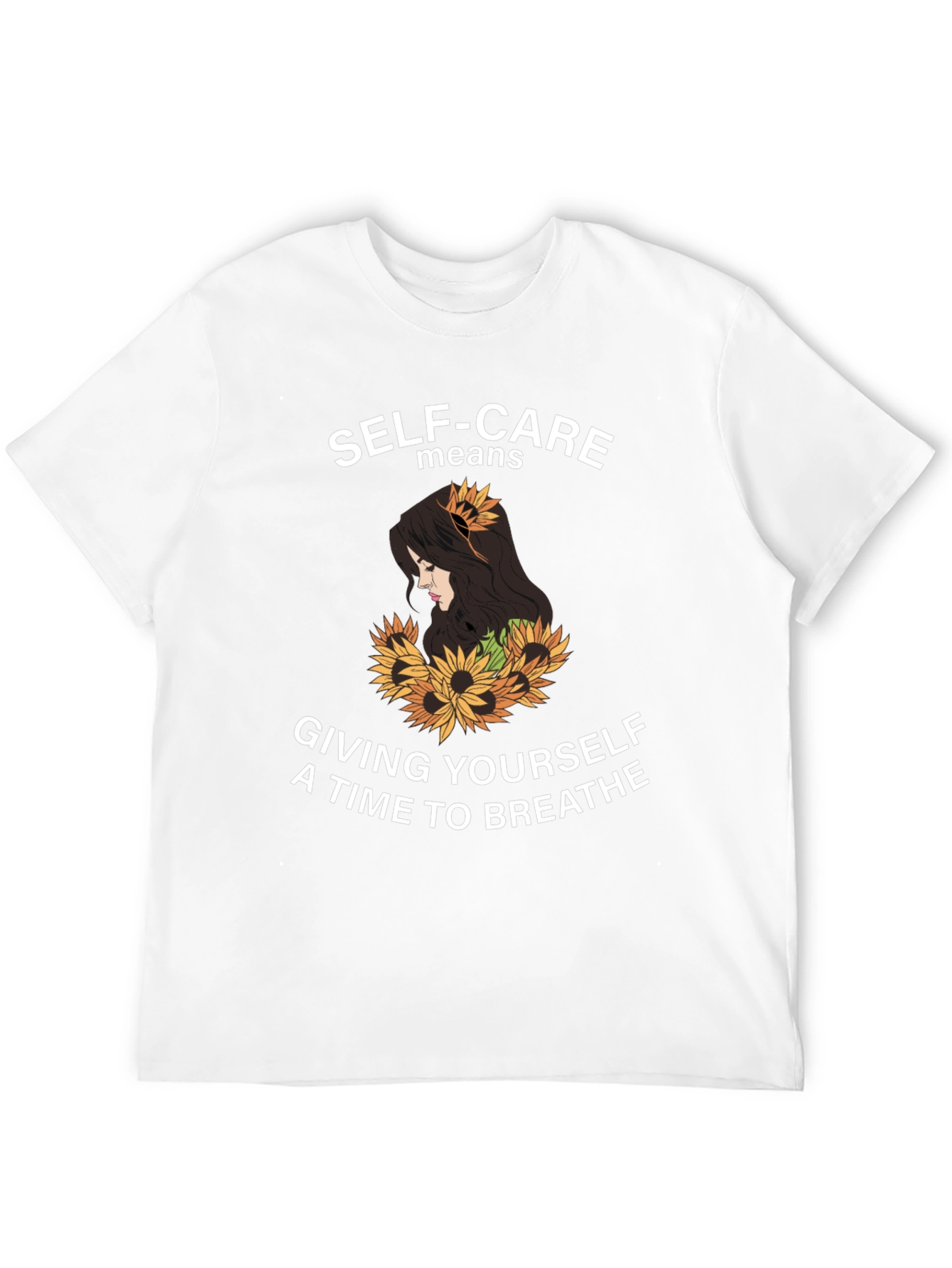 Black Self-Care Sunflower Graphic Tee - Black view 12