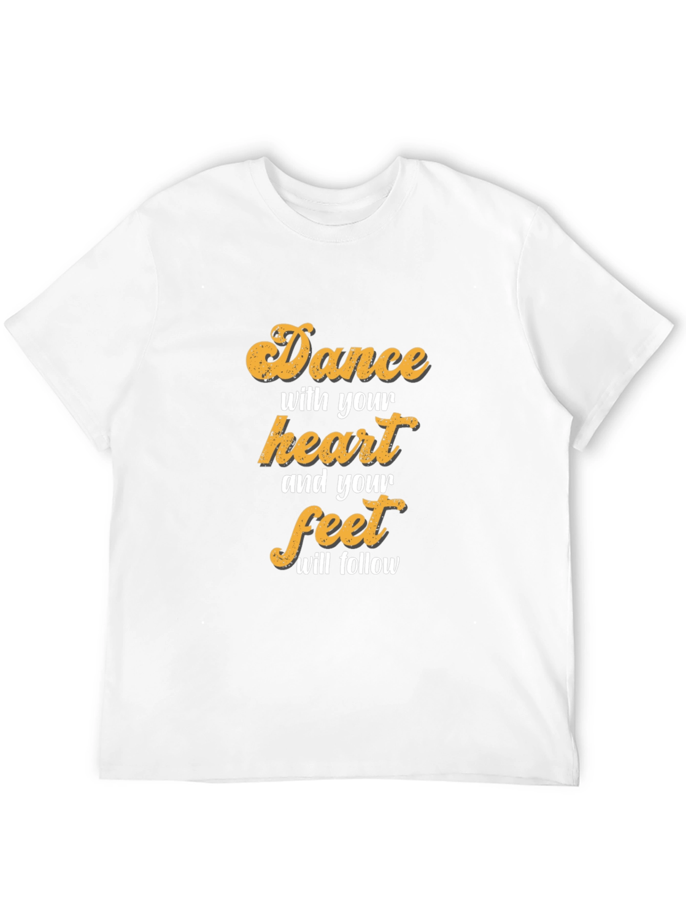 Black Dance With Your Heart Graphic Tee - Black Crew Neck T-Shirt view 12