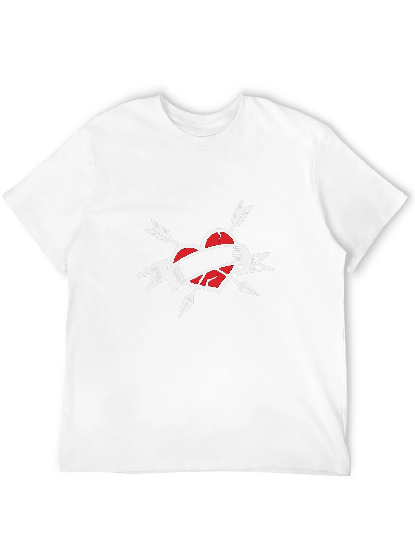 Black Broken Heart Arrow T-Shirt - Black view 12