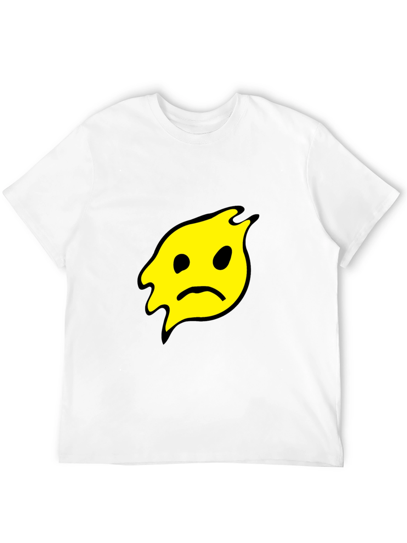 Black Sad Blob Graphic Tee - Black Unisex T-Shirt view 12