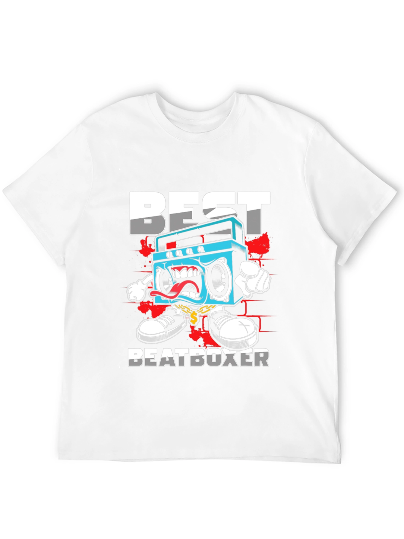 Black Best Beatboxer Boombox Graphic Tee view 12