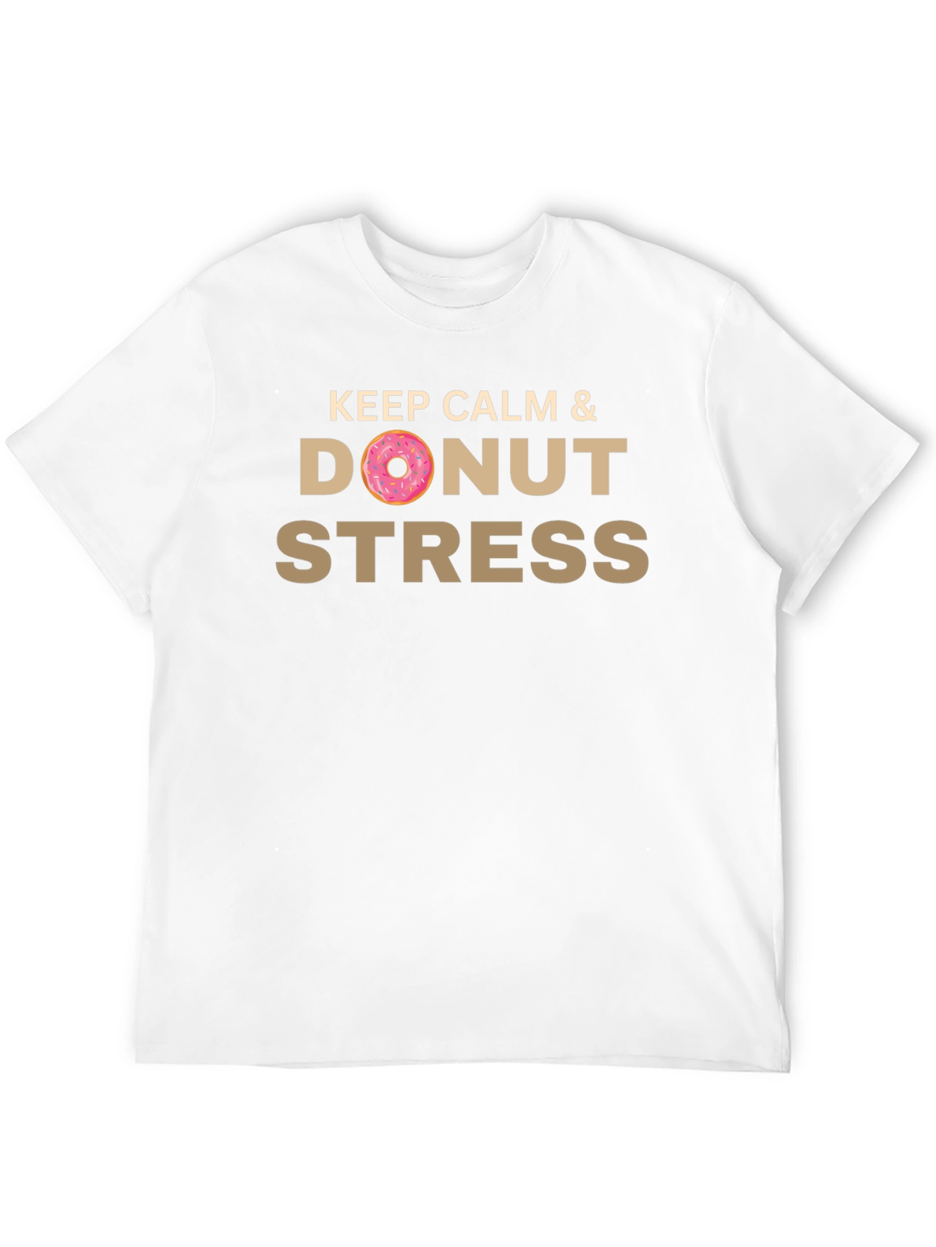 Black Keep Calm & Donut Stress Black T-Shirt view 12