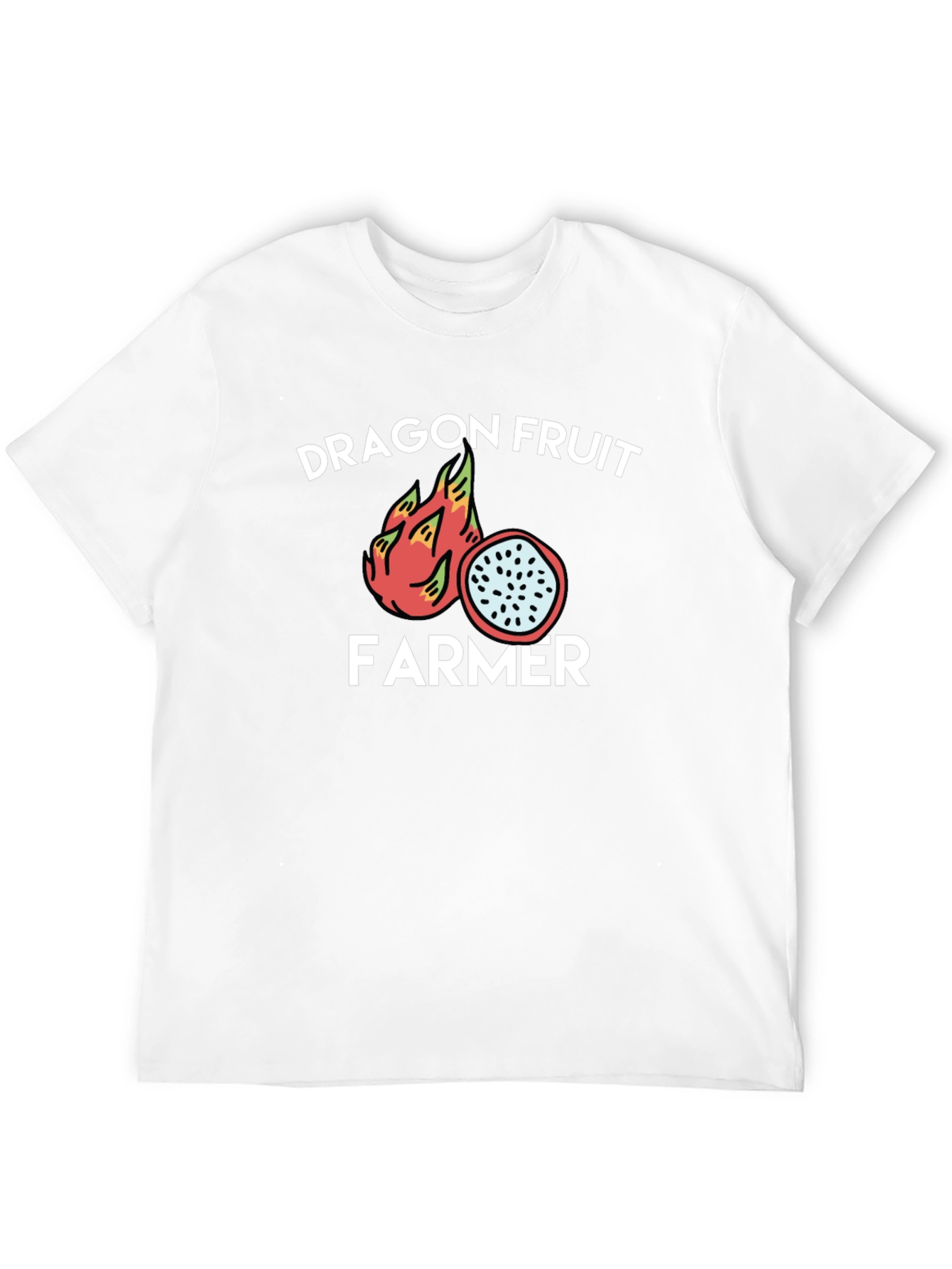 Black Dragon Fruit Farmer Graphic Tee - Black Cotton T-Shirt view 12