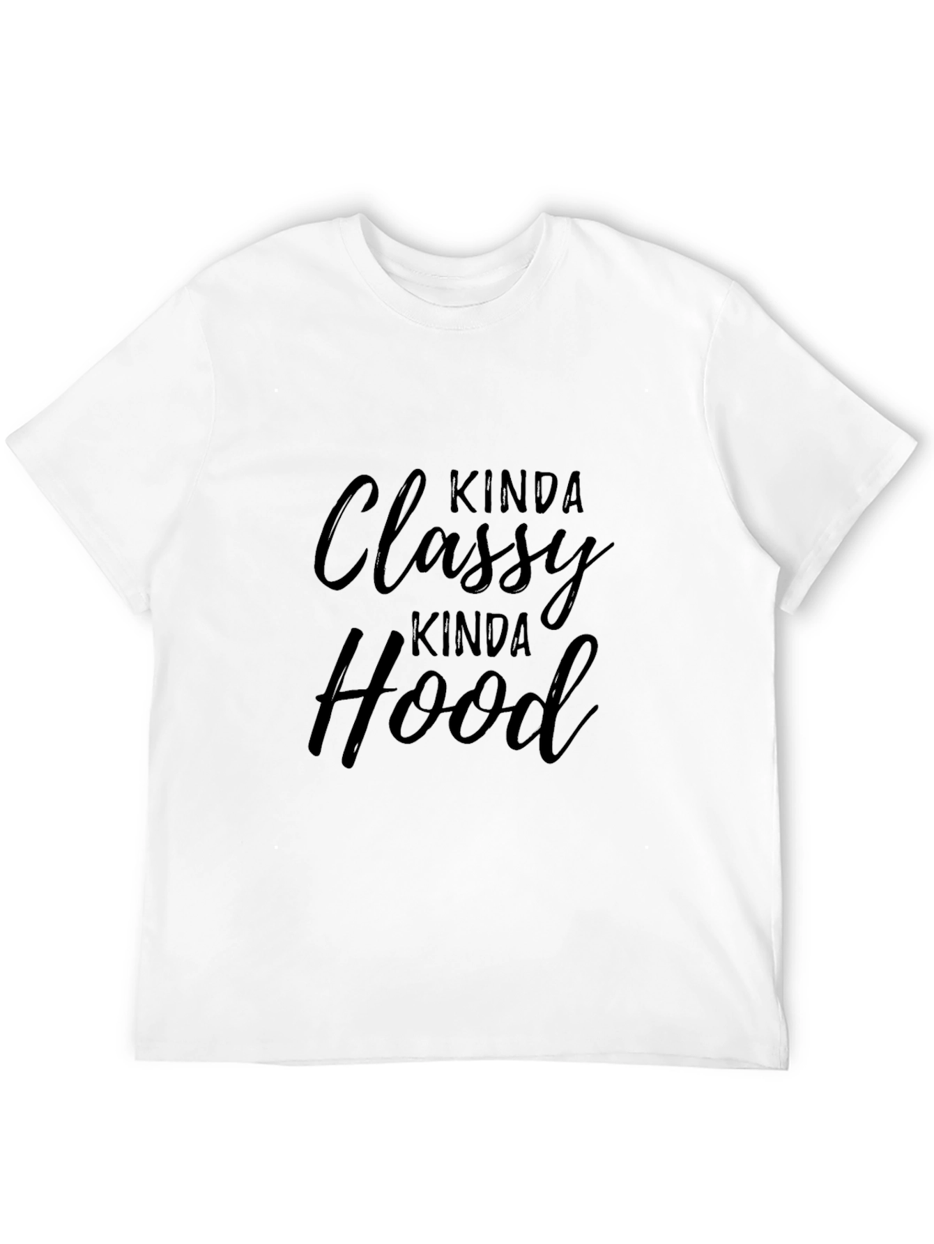 Black Kinda Classy Kinda Hood Graphic Tee view 12