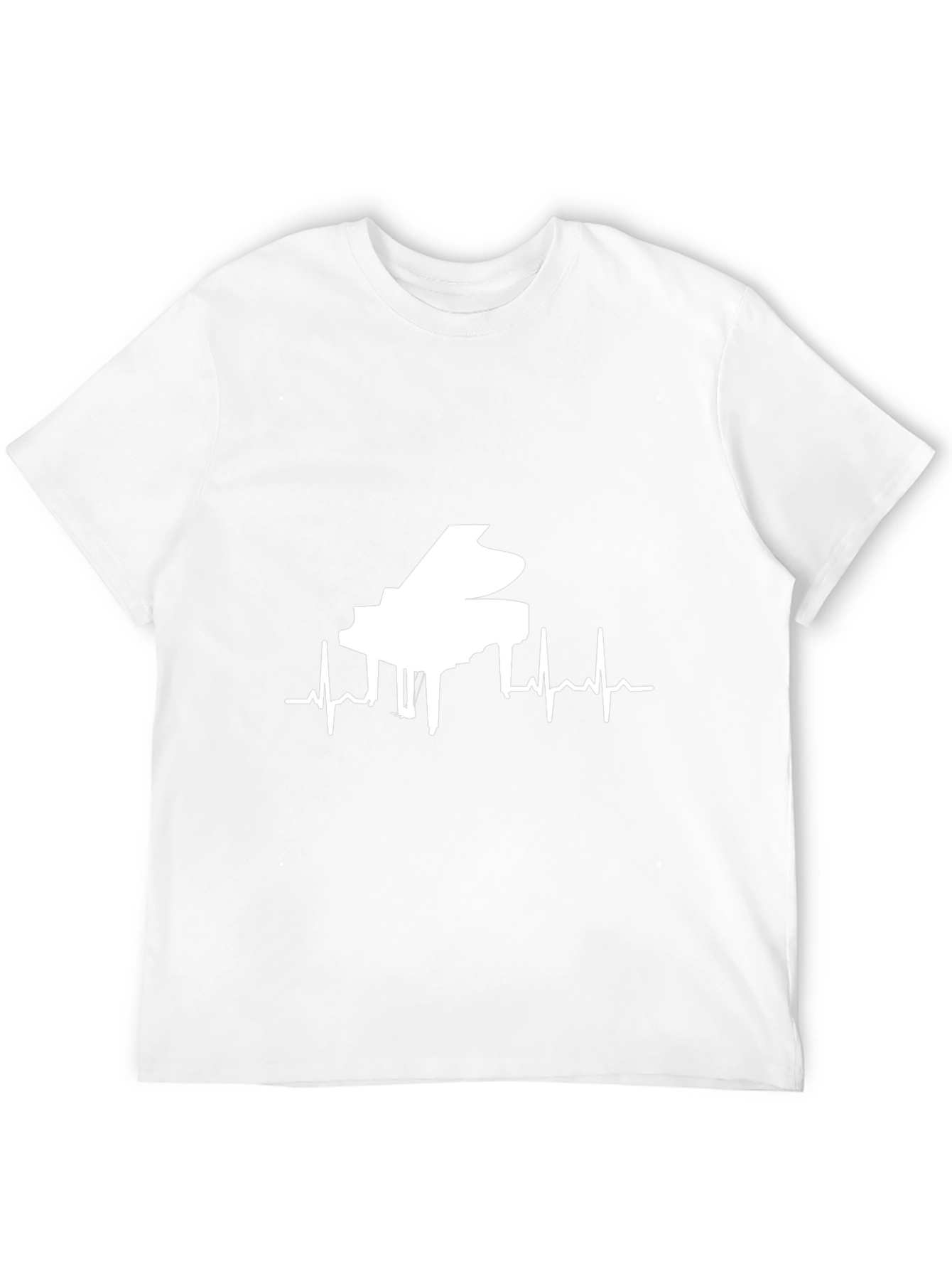 Black Piano Heartbeat T-Shirt view 12