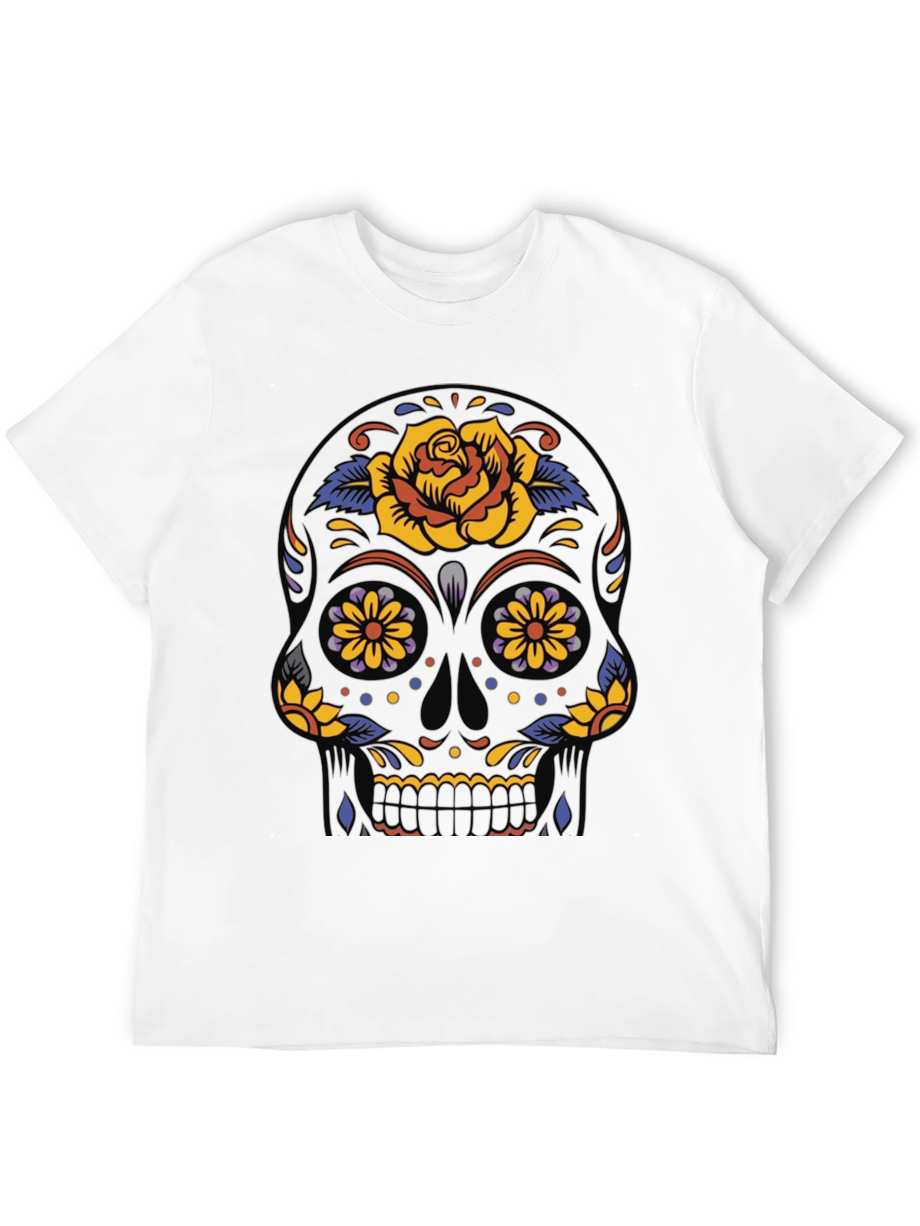 Black Sugar Skull T-Shirt - Day of the Dead view 12
