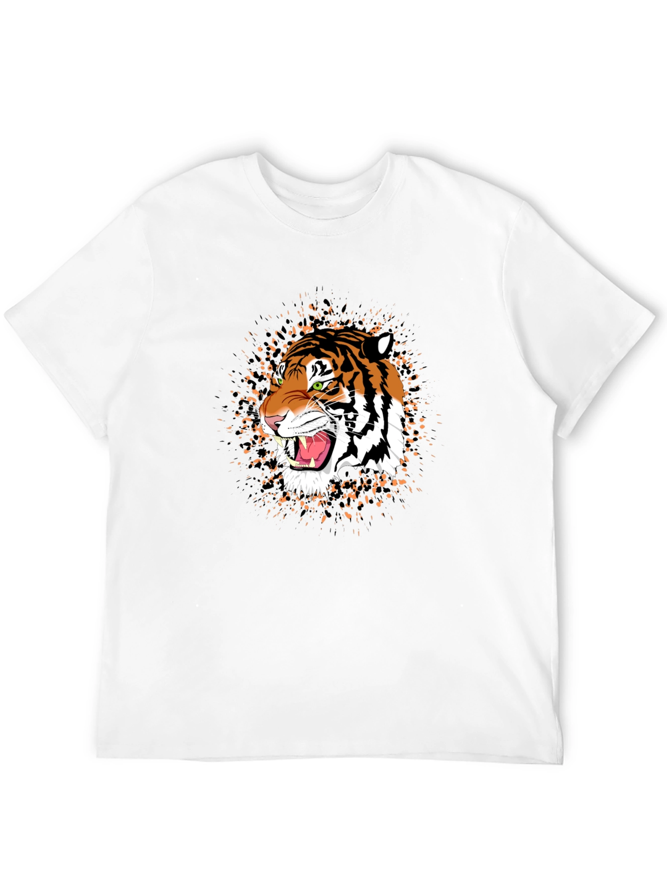 Black Tiger Graphic Black T-Shirt - Bold Animal Print Tee view 12