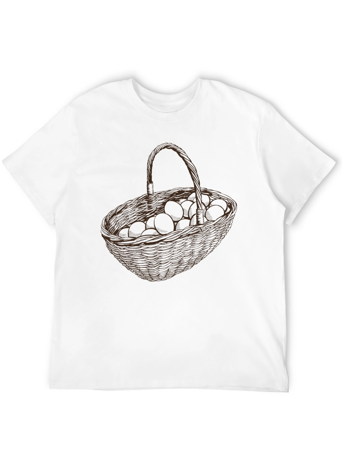 Basket of Eggs Graphic Tee - Black Cotton Blend - 12