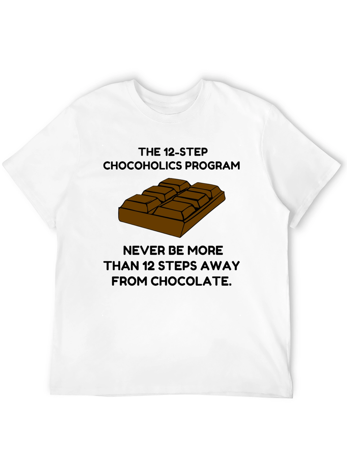 Black Chocoholics 12-Step Program T-Shirt view 12