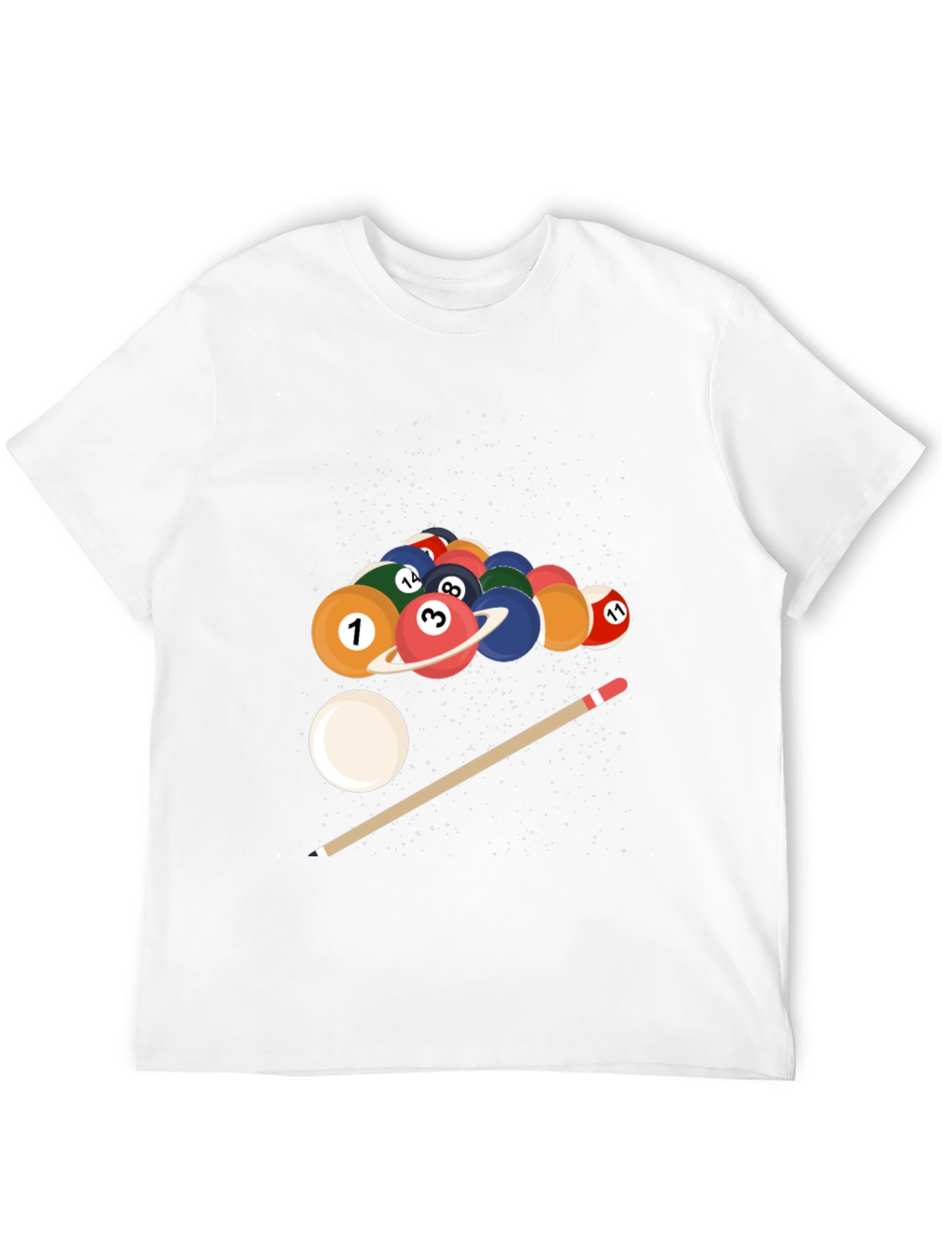 Black Cosmic Pool Ball Graphic Tee - Black view 12