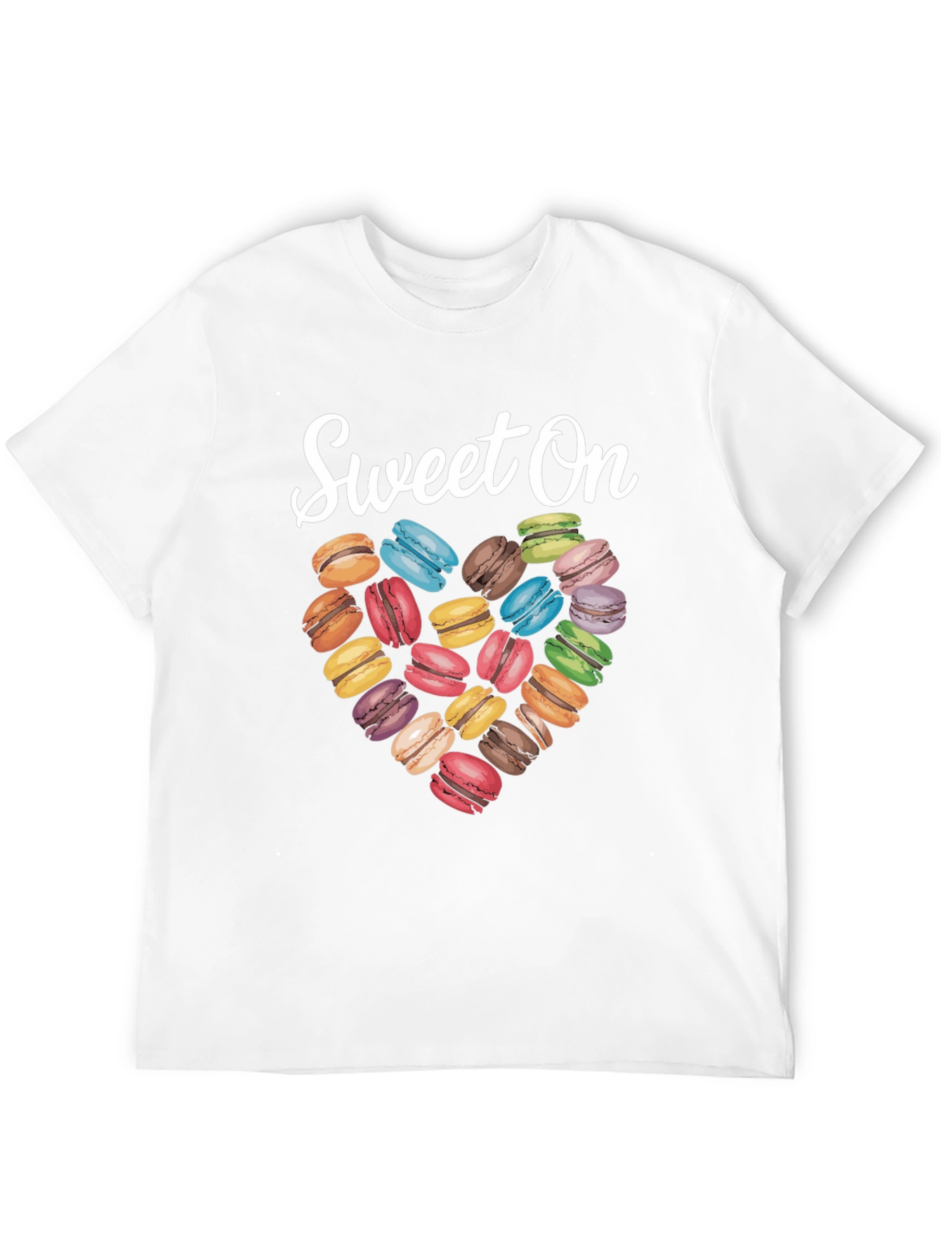 Black Sweet On Macarons T-Shirt, Heart Design view 12