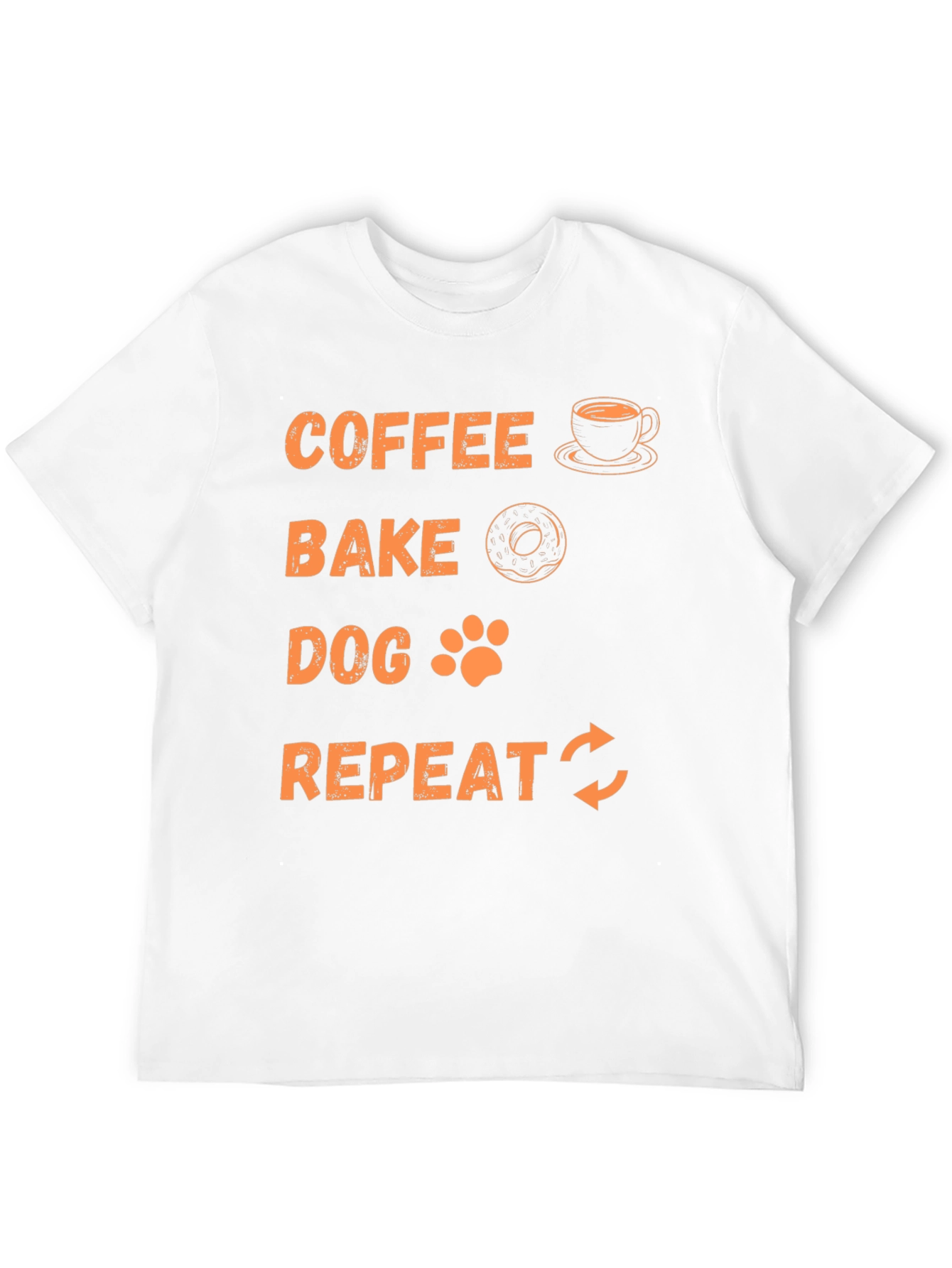 Black Coffee Bake Dog Repeat Graphic Tee view 12
