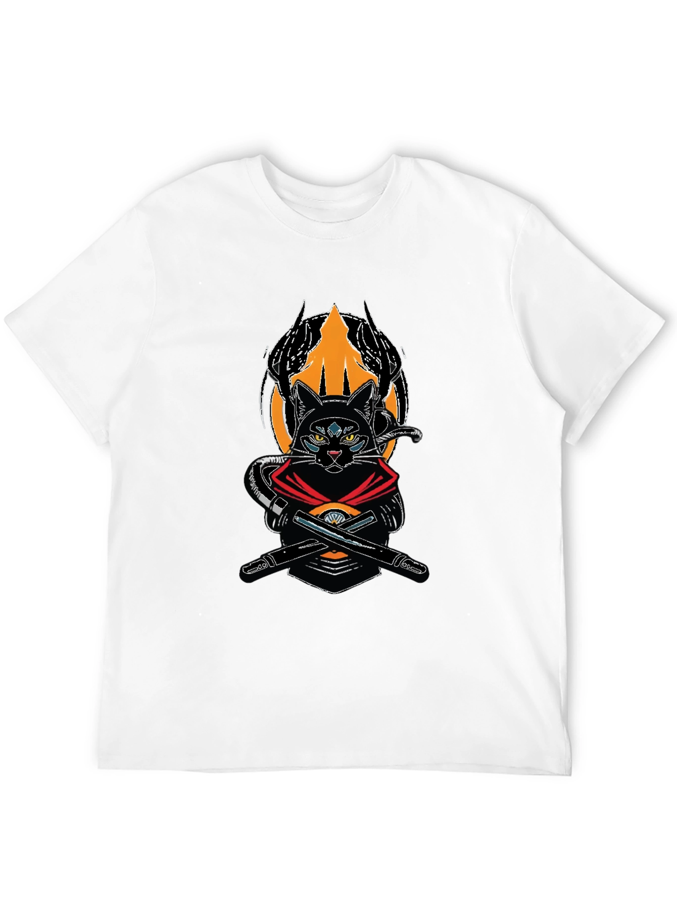 Black Ninja Cat Graphic T-Shirt view 12