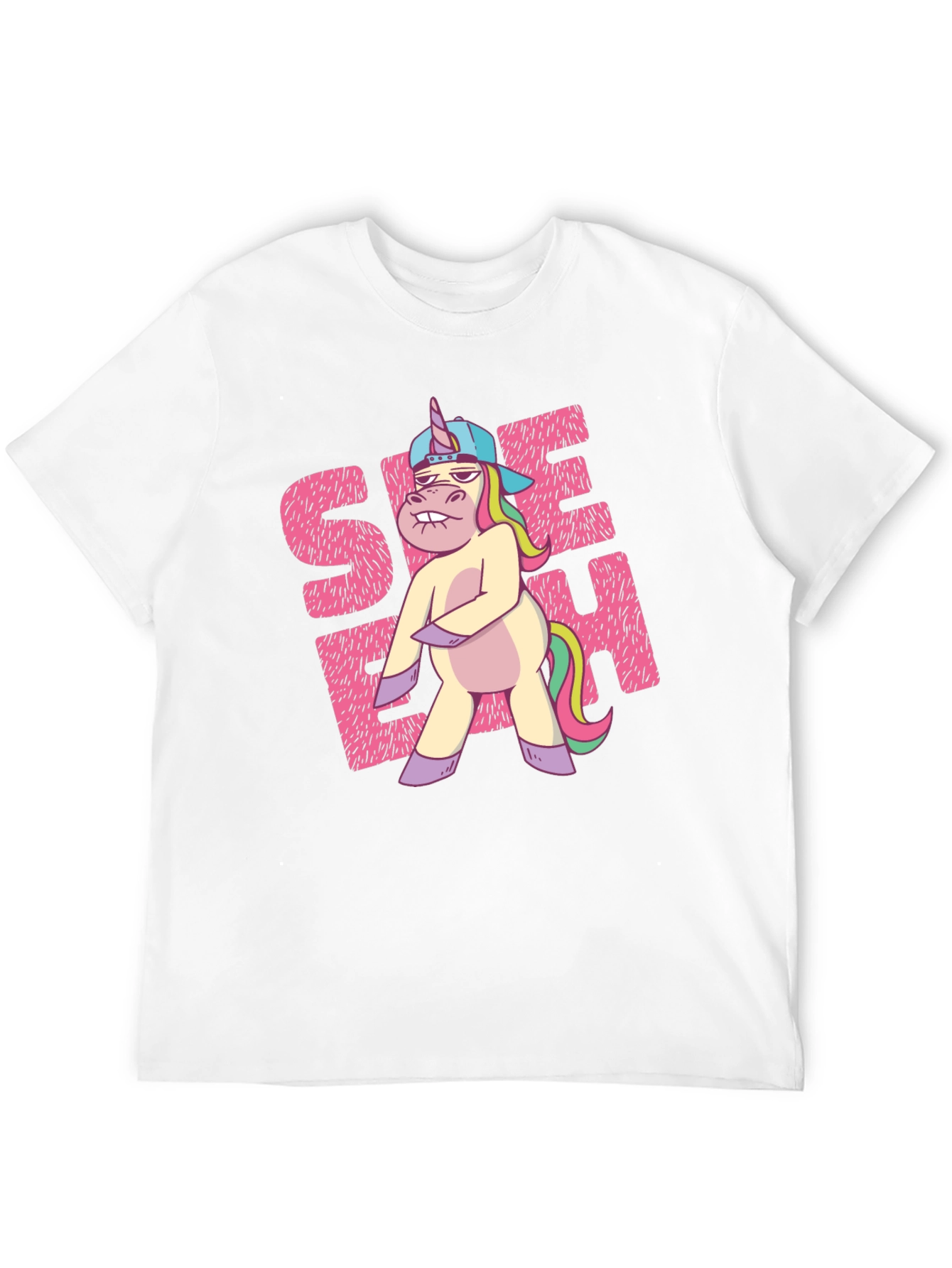 Black Funny Unicorn Graphic T-Shirt view 12