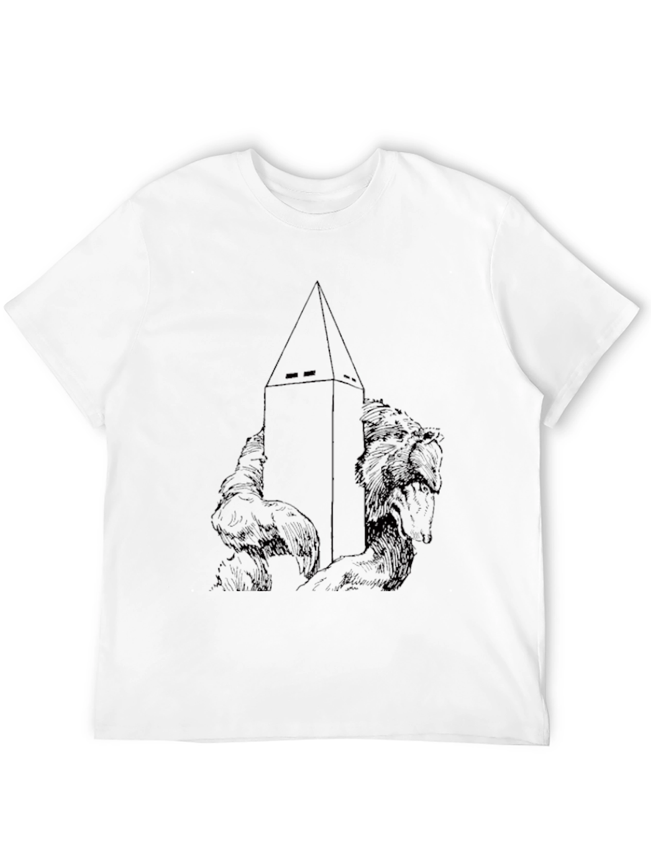 Black Tower and Wolves Graphic T-Shirt - Black view 12