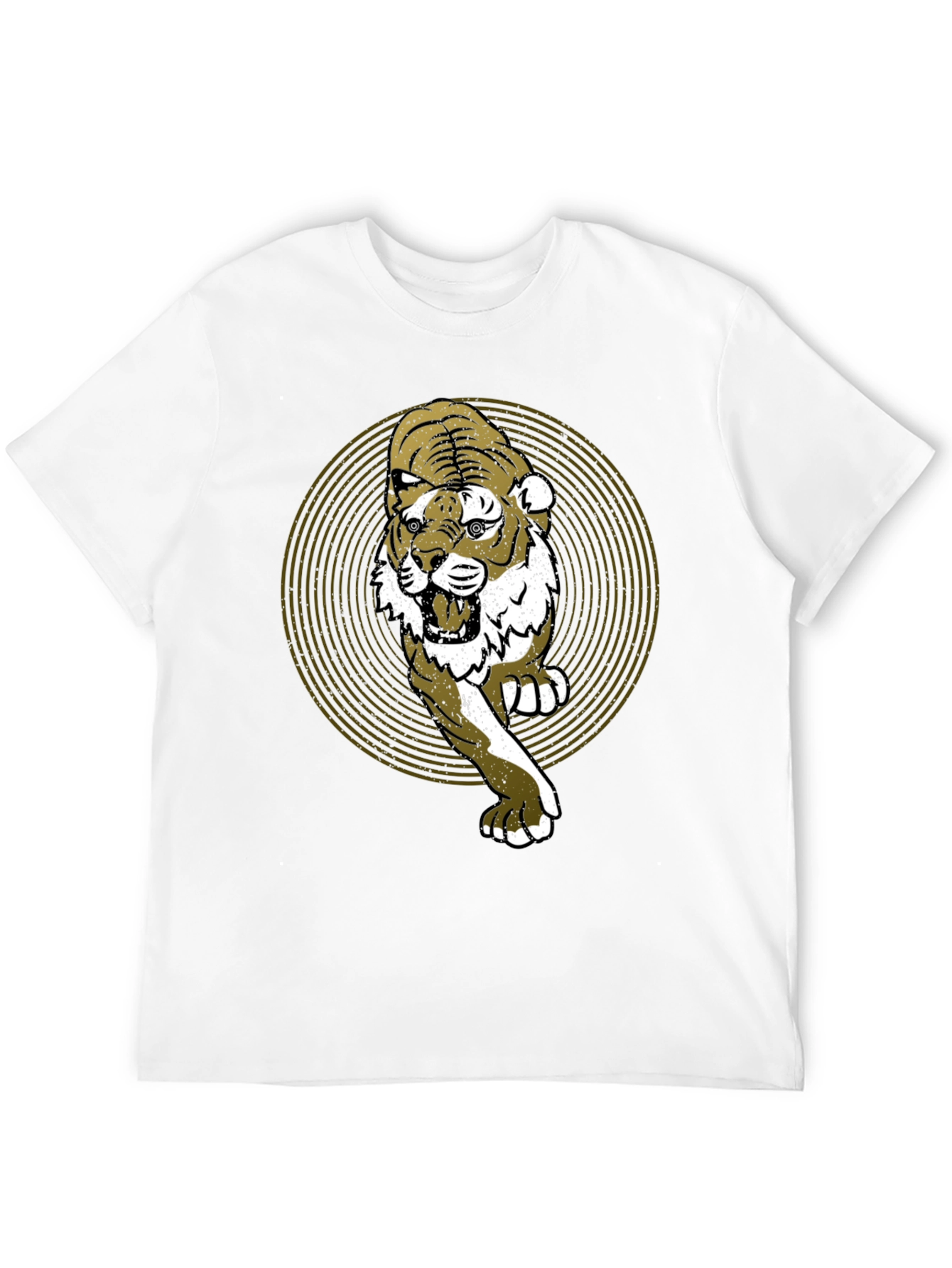 Black Tiger Graphic Print Black T-Shirt view 12